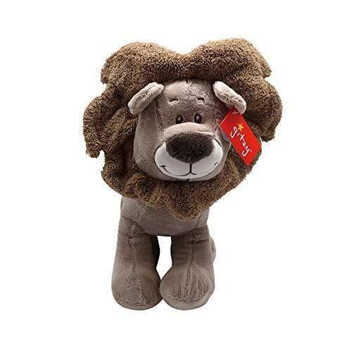 Forest & Twelfth Kids 16" Safari Stuffed Animals Plush Toys - Zebra, Giraffe, Lion, Ultra Cuddly Huggable Soft Toy, Nursery Decor, Christmas or Birthday Gift for Boys and Girls Plus Forest Animal (Lion)