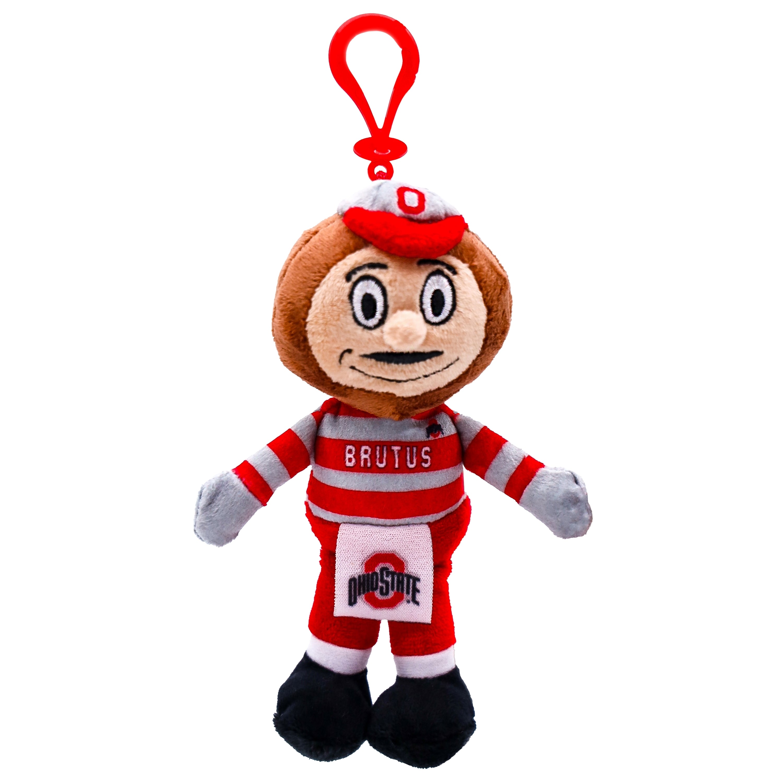 Ohio State Buckeyes Brutus Bag Clip β Plush Brutus Buckeye Keychain