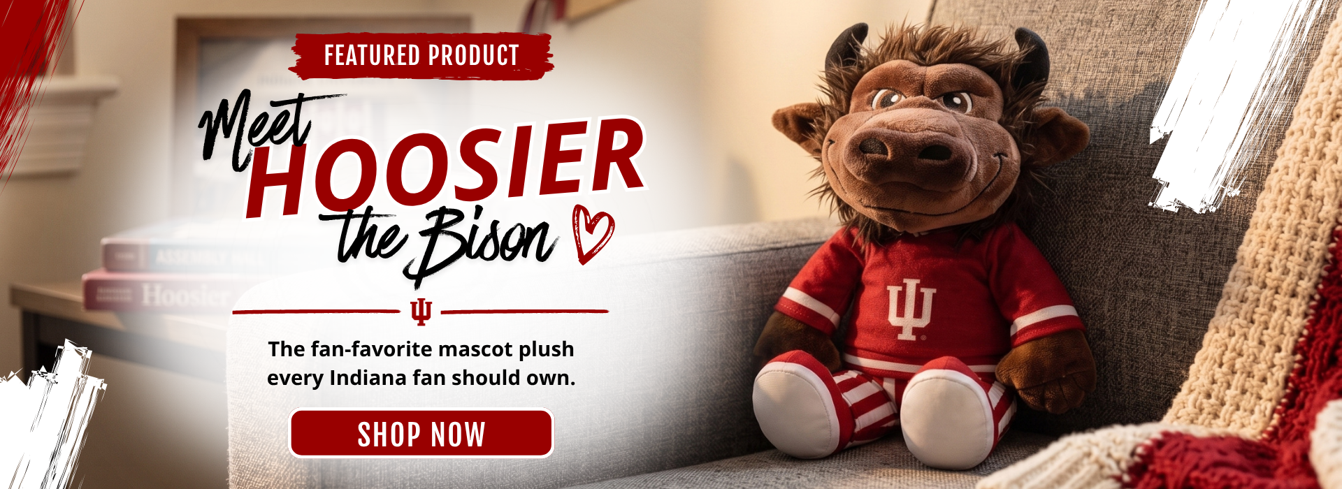 Indiana university hoosier the bison Mascot plush