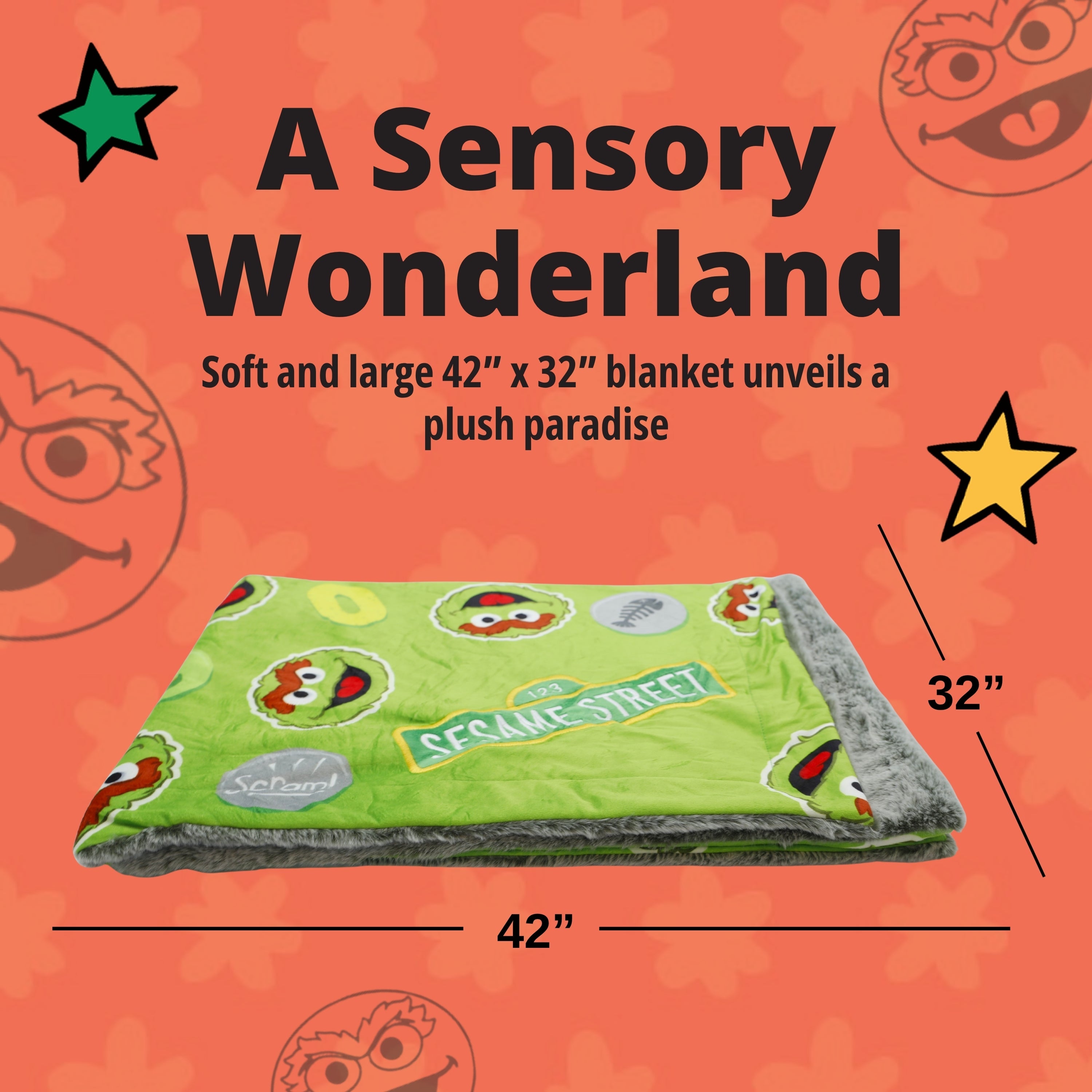 Sesame Street Oscar The Grouch Blankie Bestie