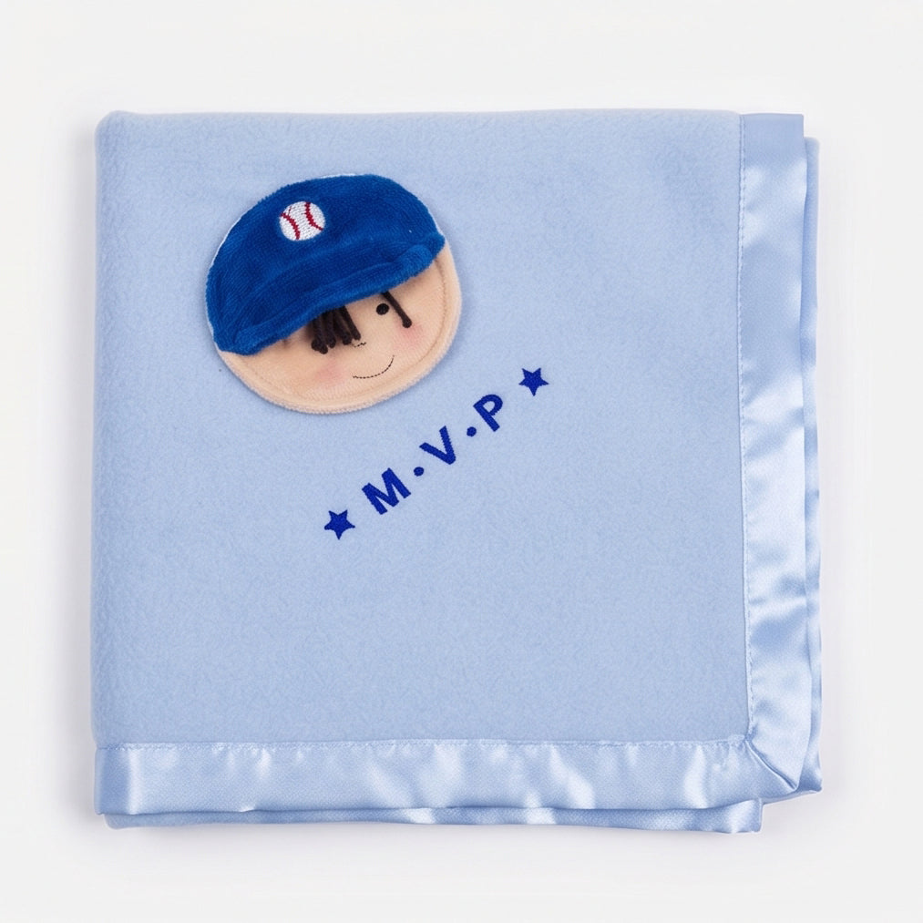 29in Blue Babyville Slugger Blanket by North American Bear Company