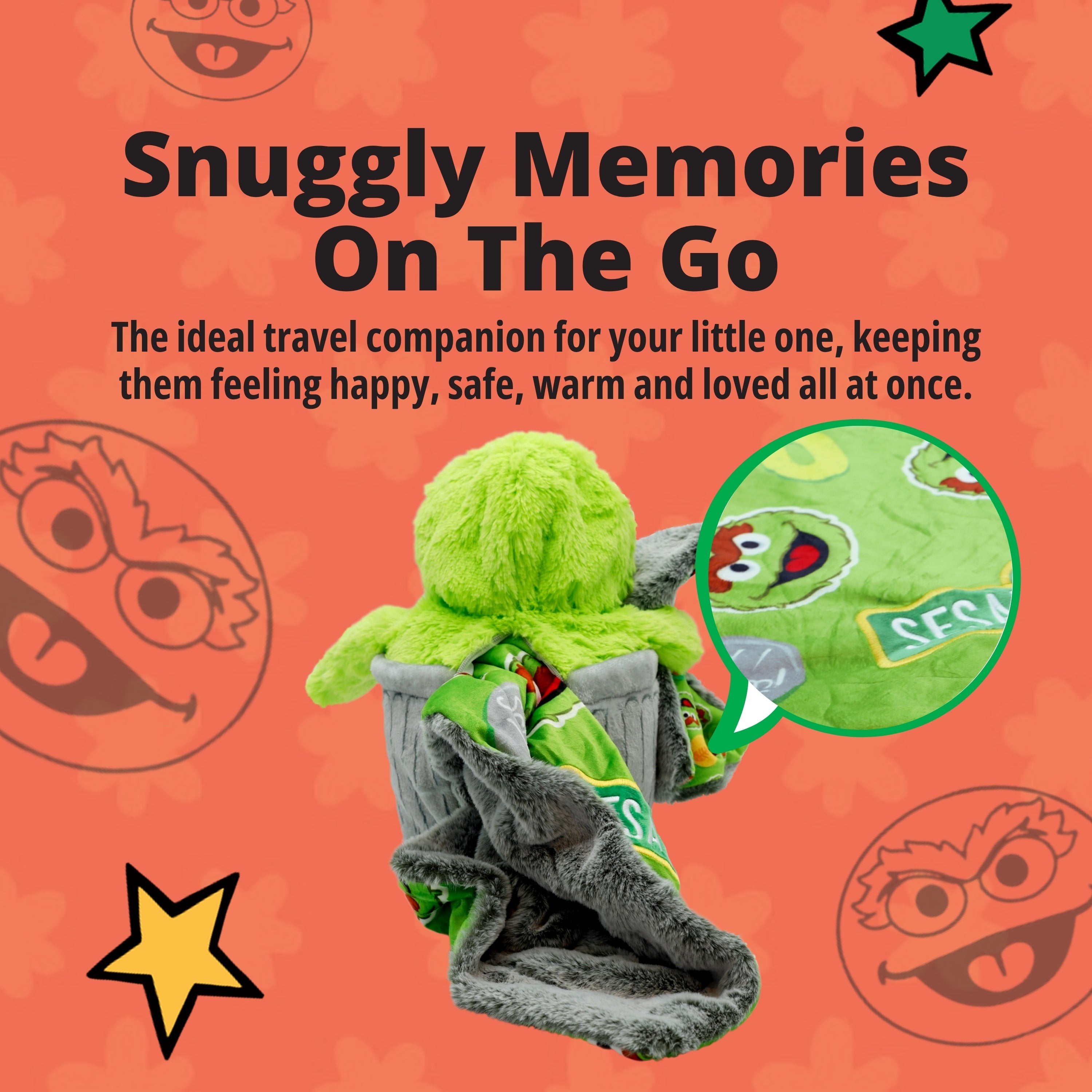 Sesame Street Oscar The Grouch Blankie Bestie
