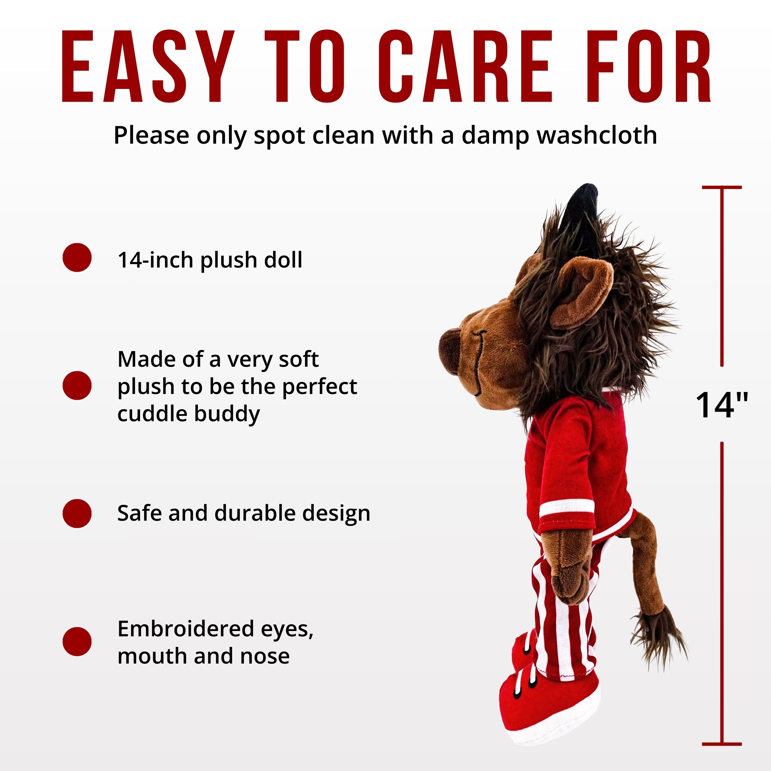 Indiana University Hoosier The Bison 14 Inch Rag Doll