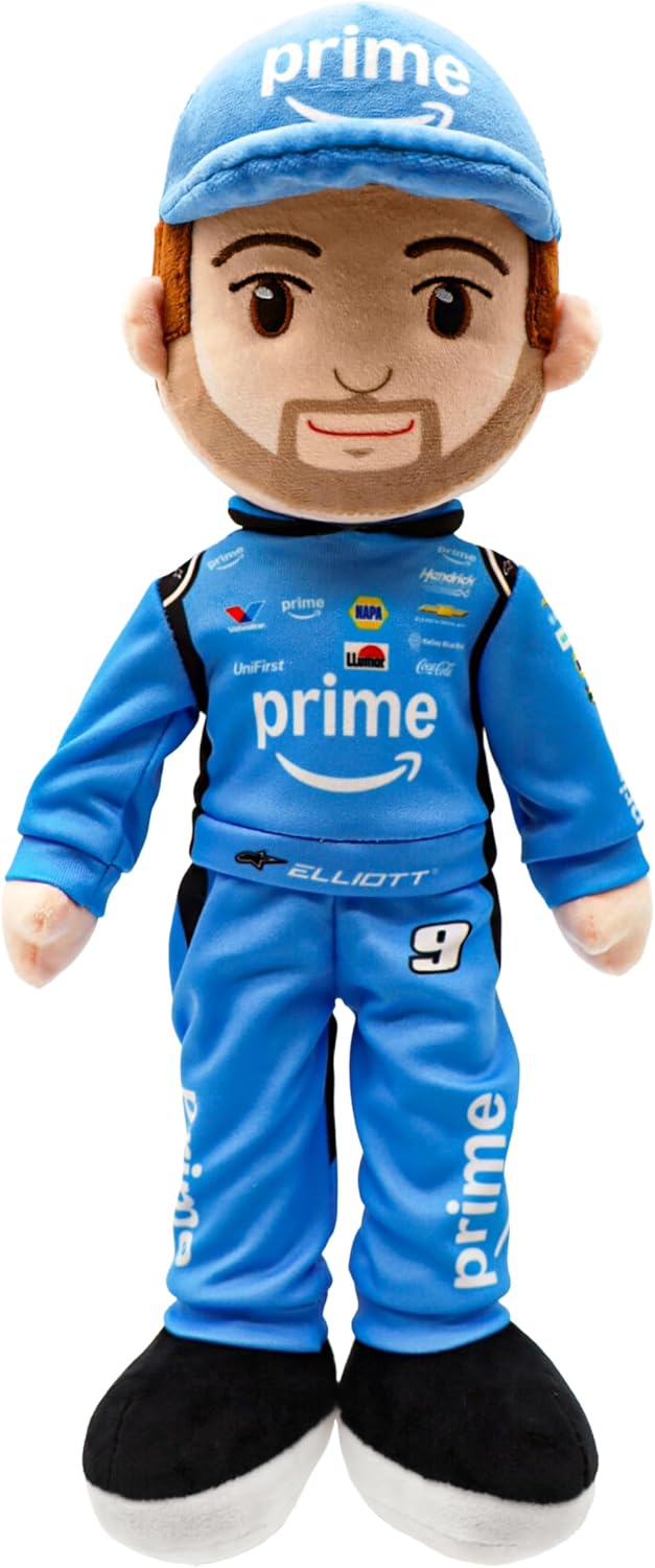 Chase Elliott Prime Racing Suit Plush Figure, 14-Inch Racing Rag Doll
