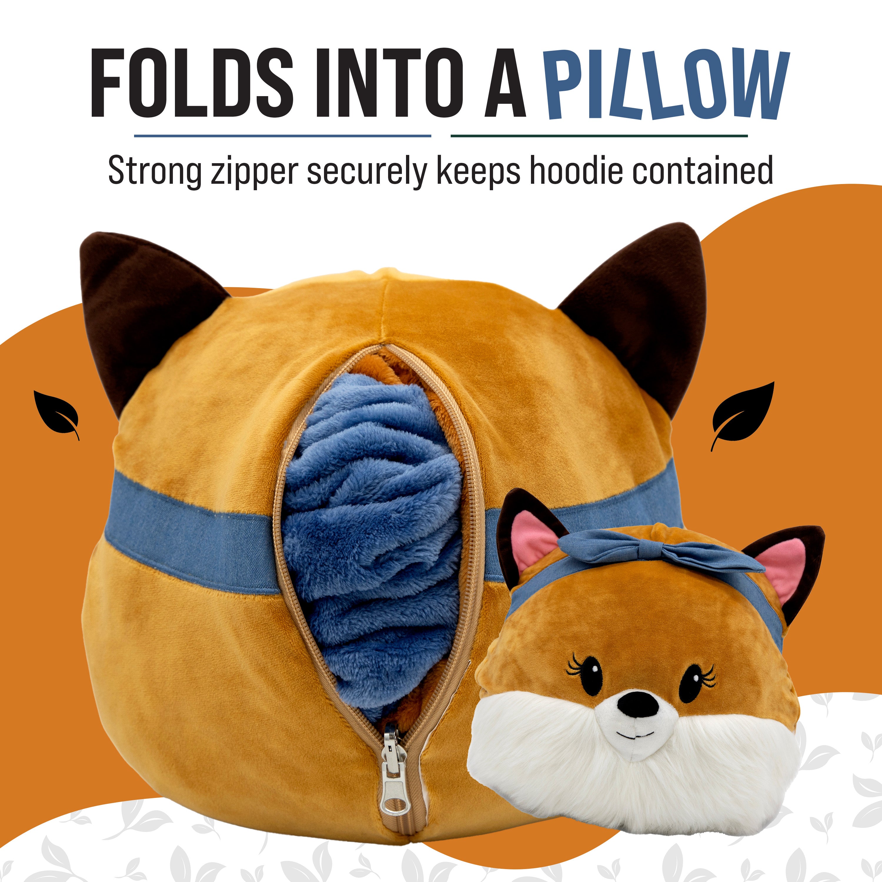 Fiona Fox Kids Snugible | Blanket Hoodie & Pillow