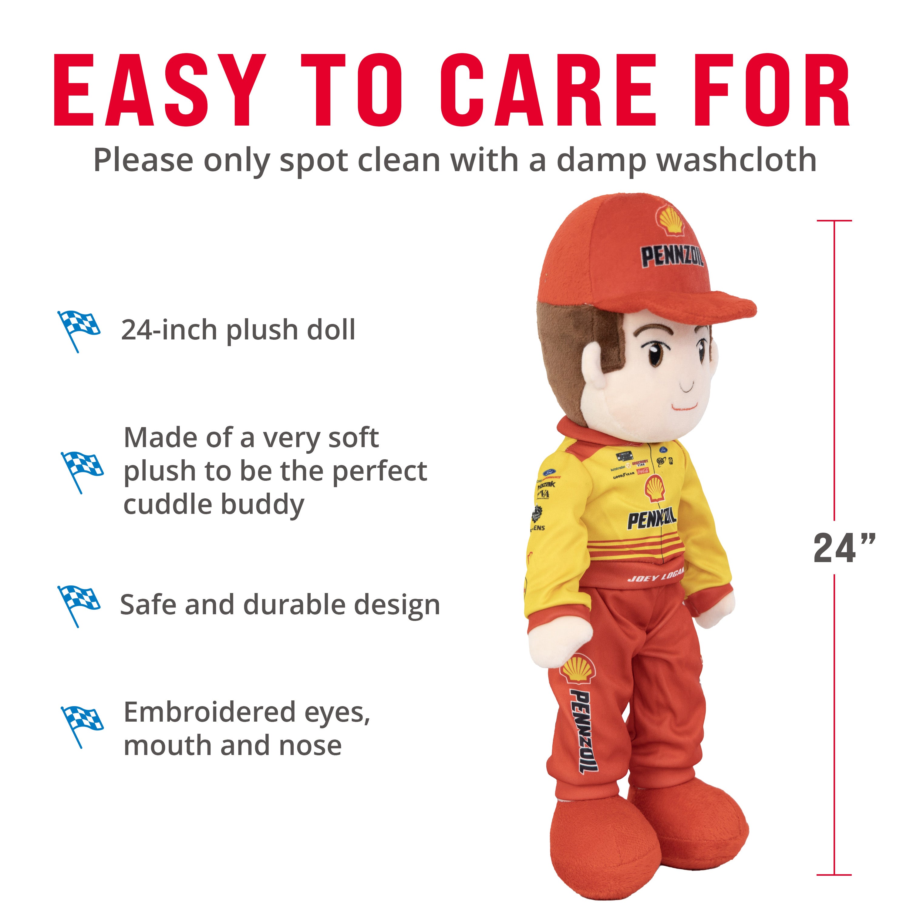 NASCAR | Team Penske Joey Logano 24” Plush Figure