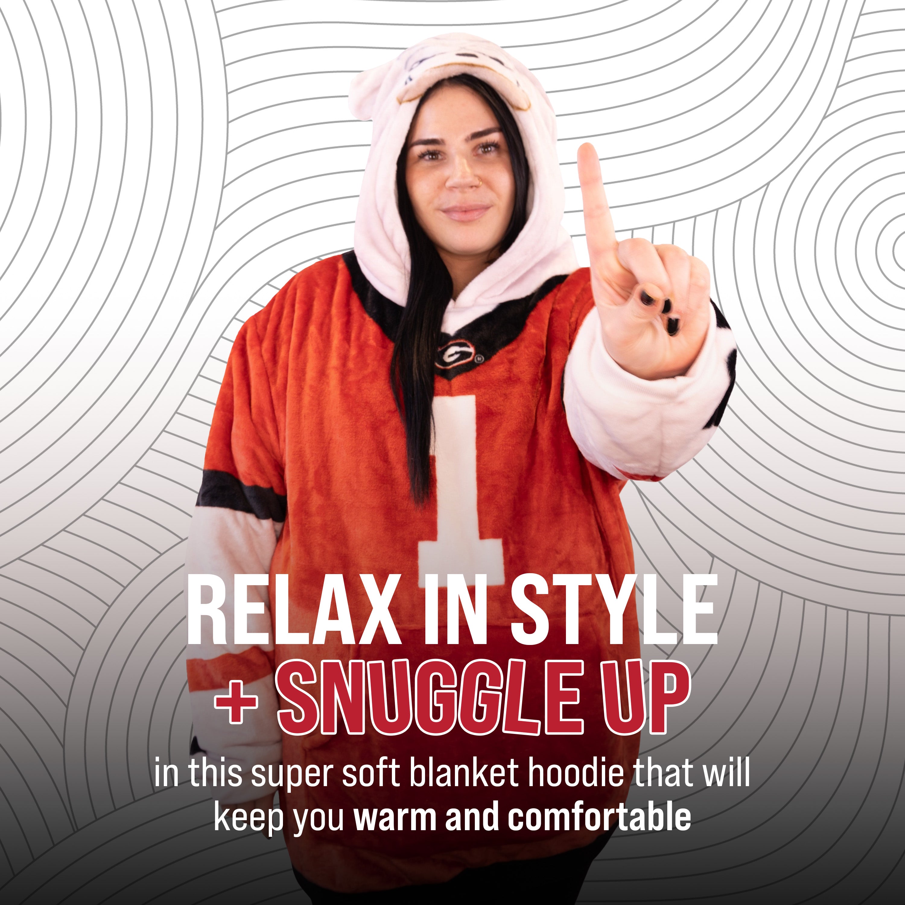 University of Georgia Bulldog Snugible | Blanket Hoodie & Pillow
