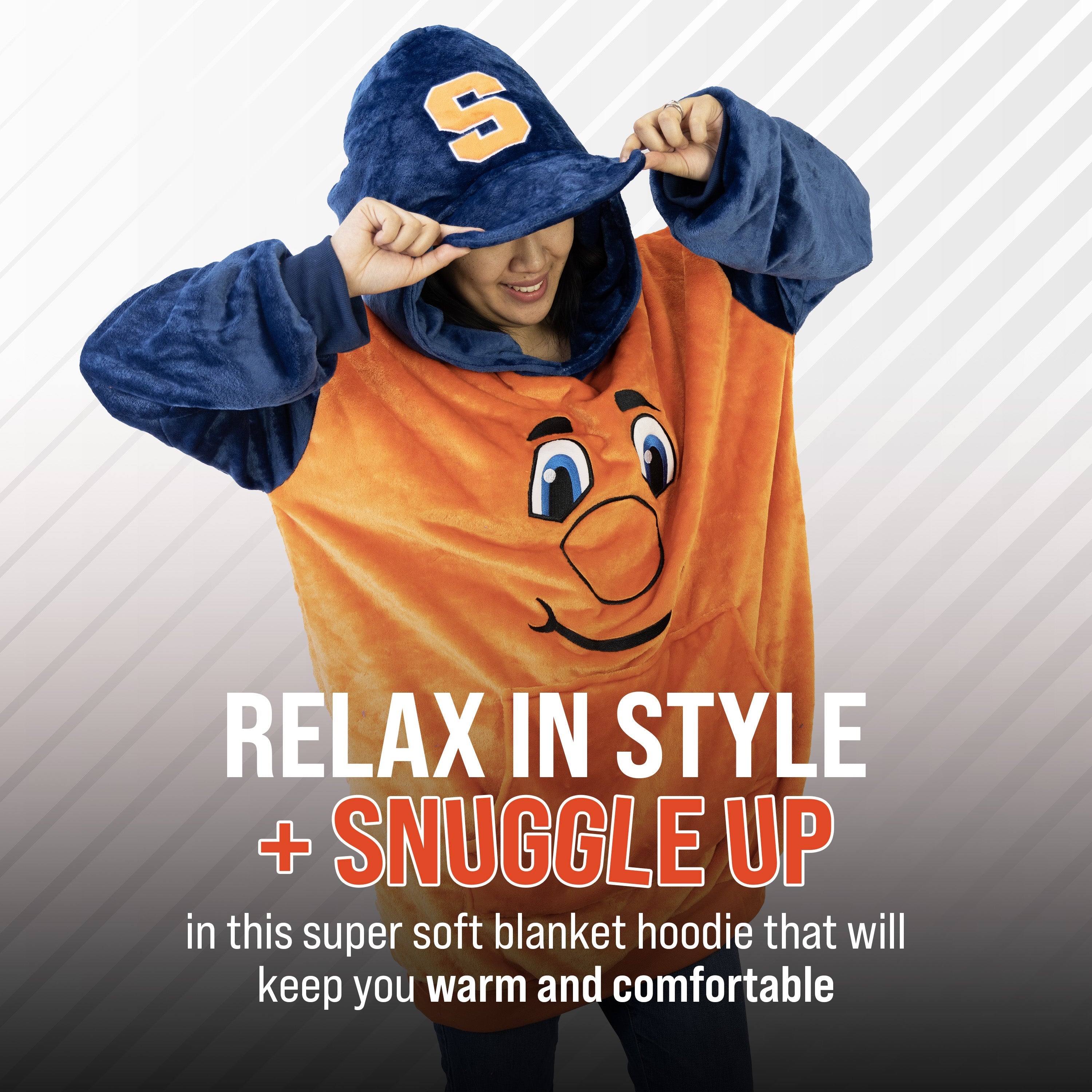 Syracuse University Otto the Orange Snugible | Blanket Hoodie & Pillow