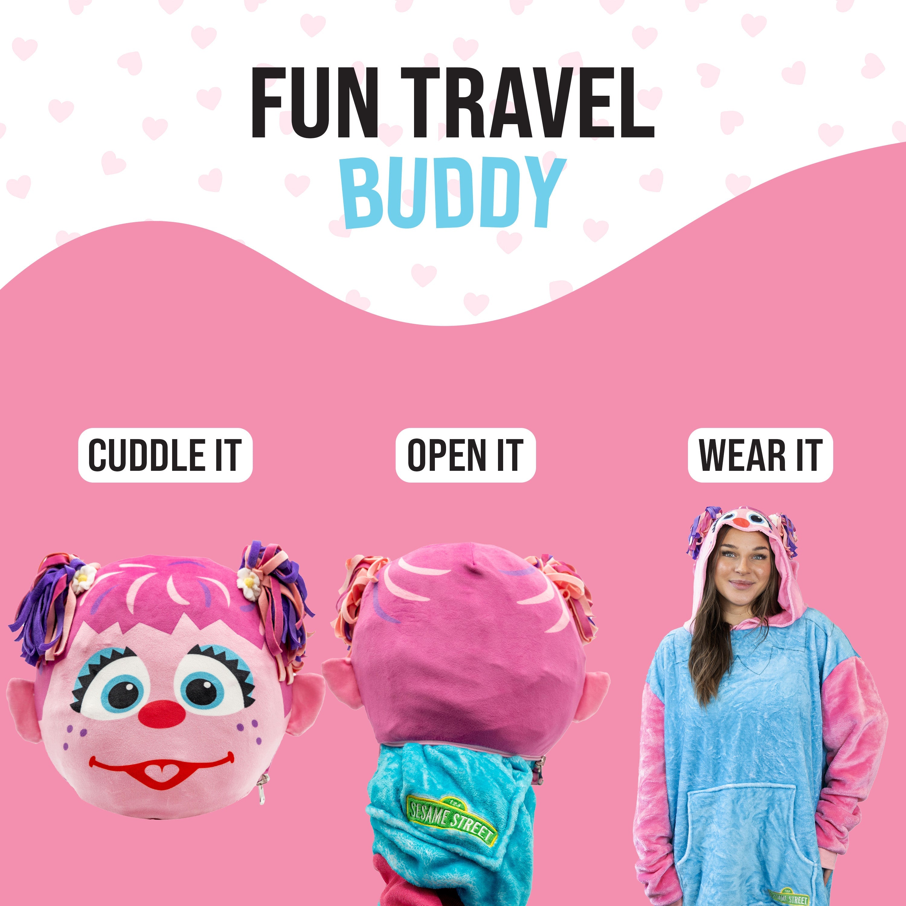 Sesame Street Abby Cadabby Adult Snugible | Blanket Hoodie & Pillow