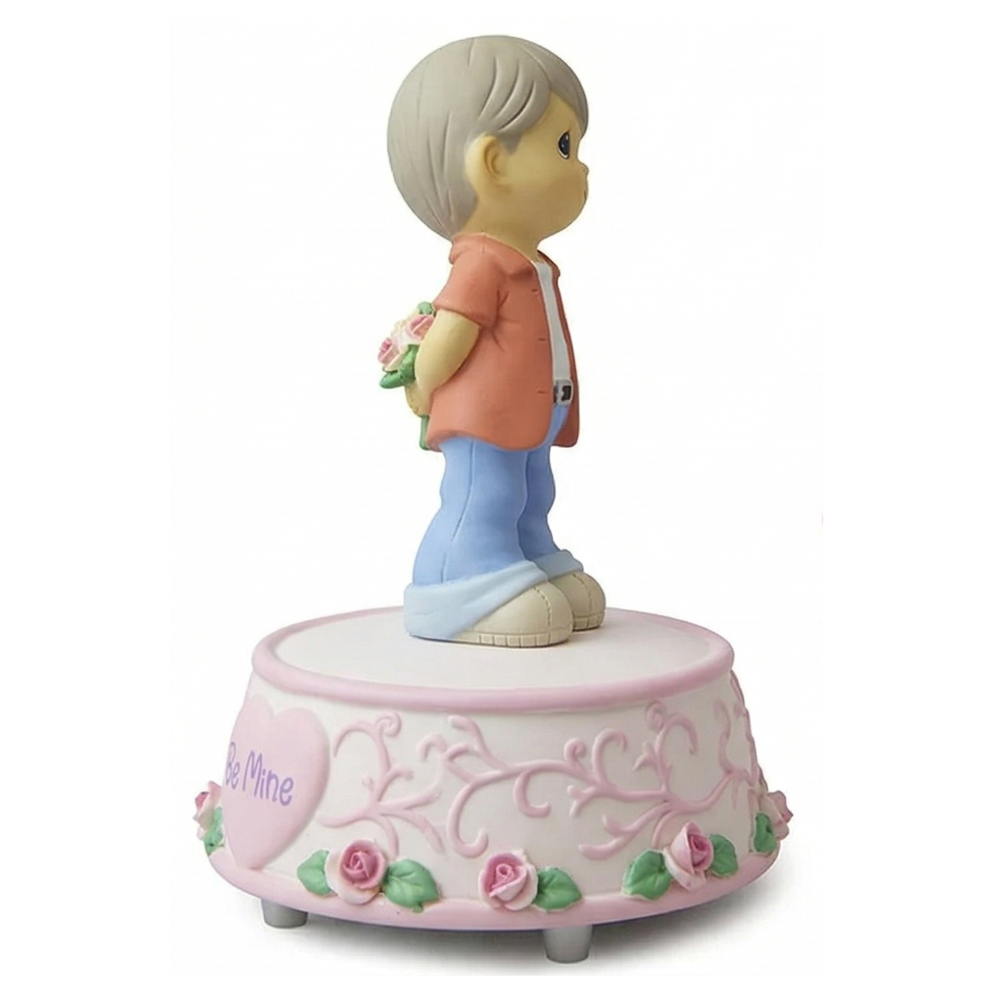 Be Mine Musical Always In My Heart Figurine Precious Moments Boy And Rose 113103