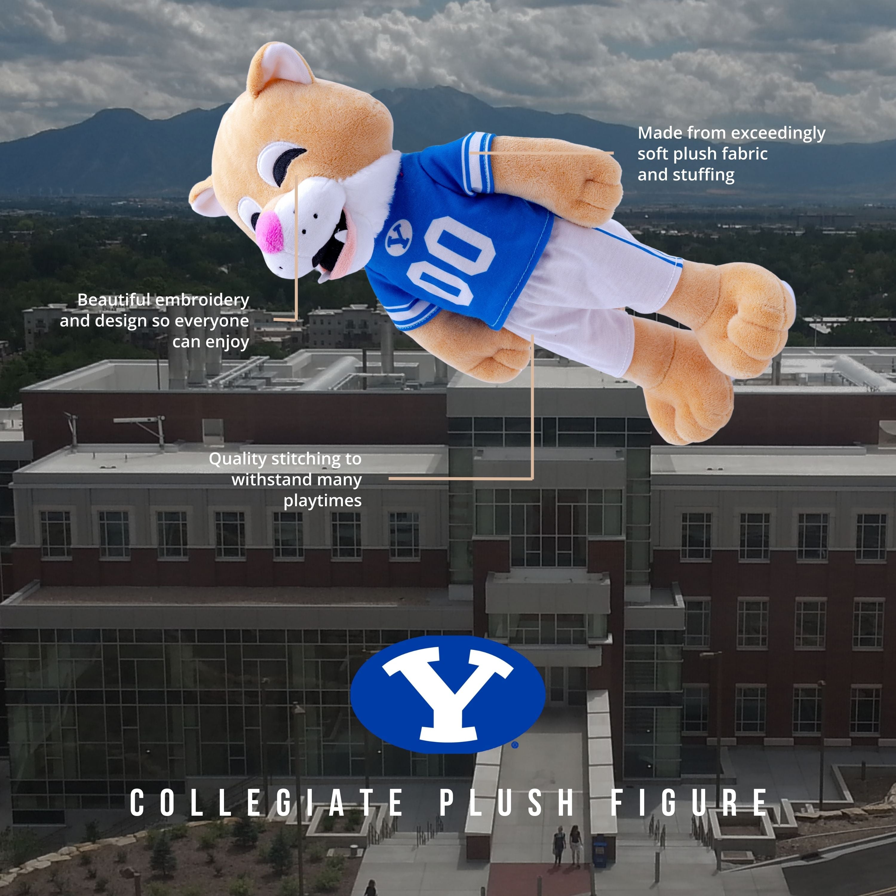 Brigham Young University Cosmo The Cougar 14 Inch Plush Figure