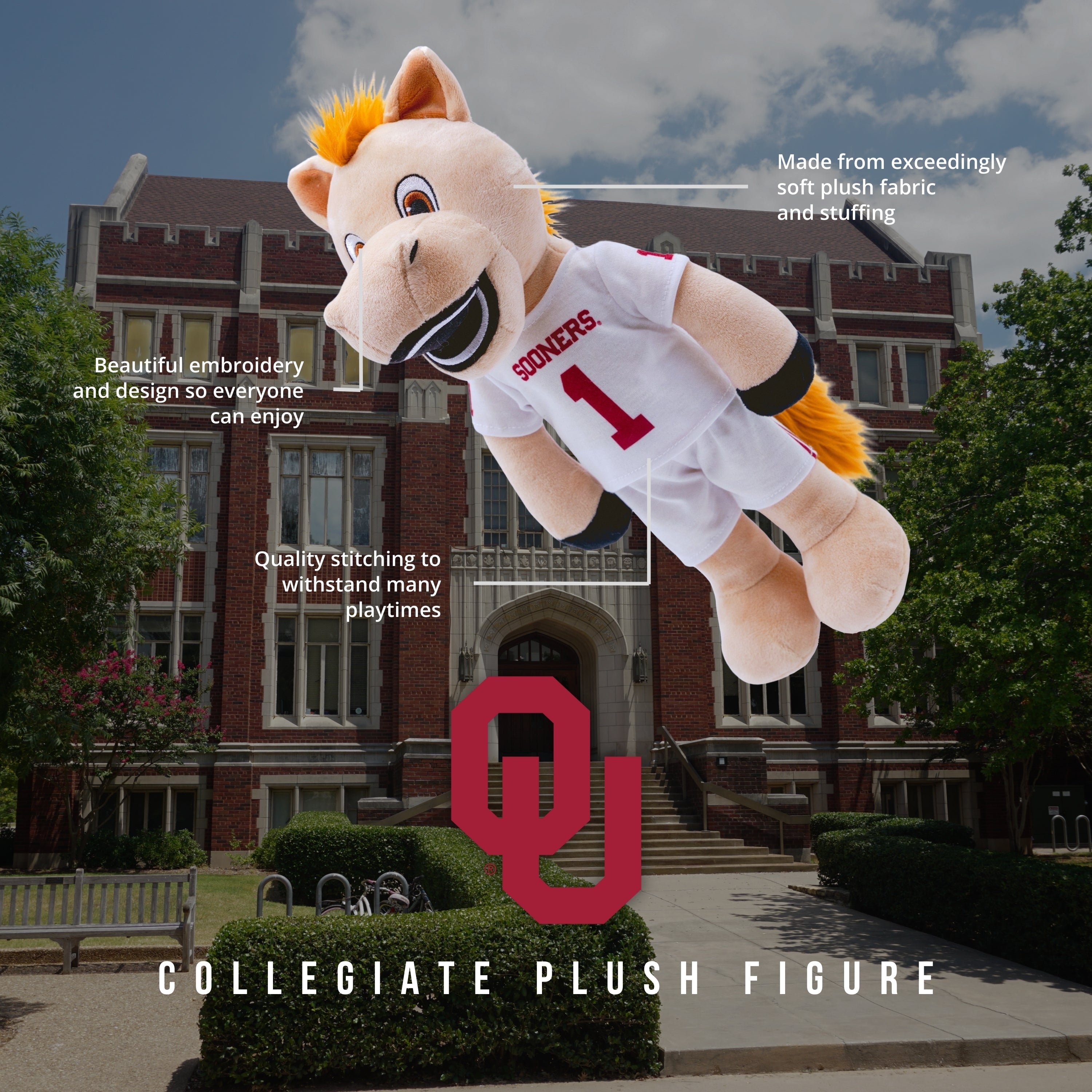 University Of Oklahoma Sooner 14 Inch Plush Figure