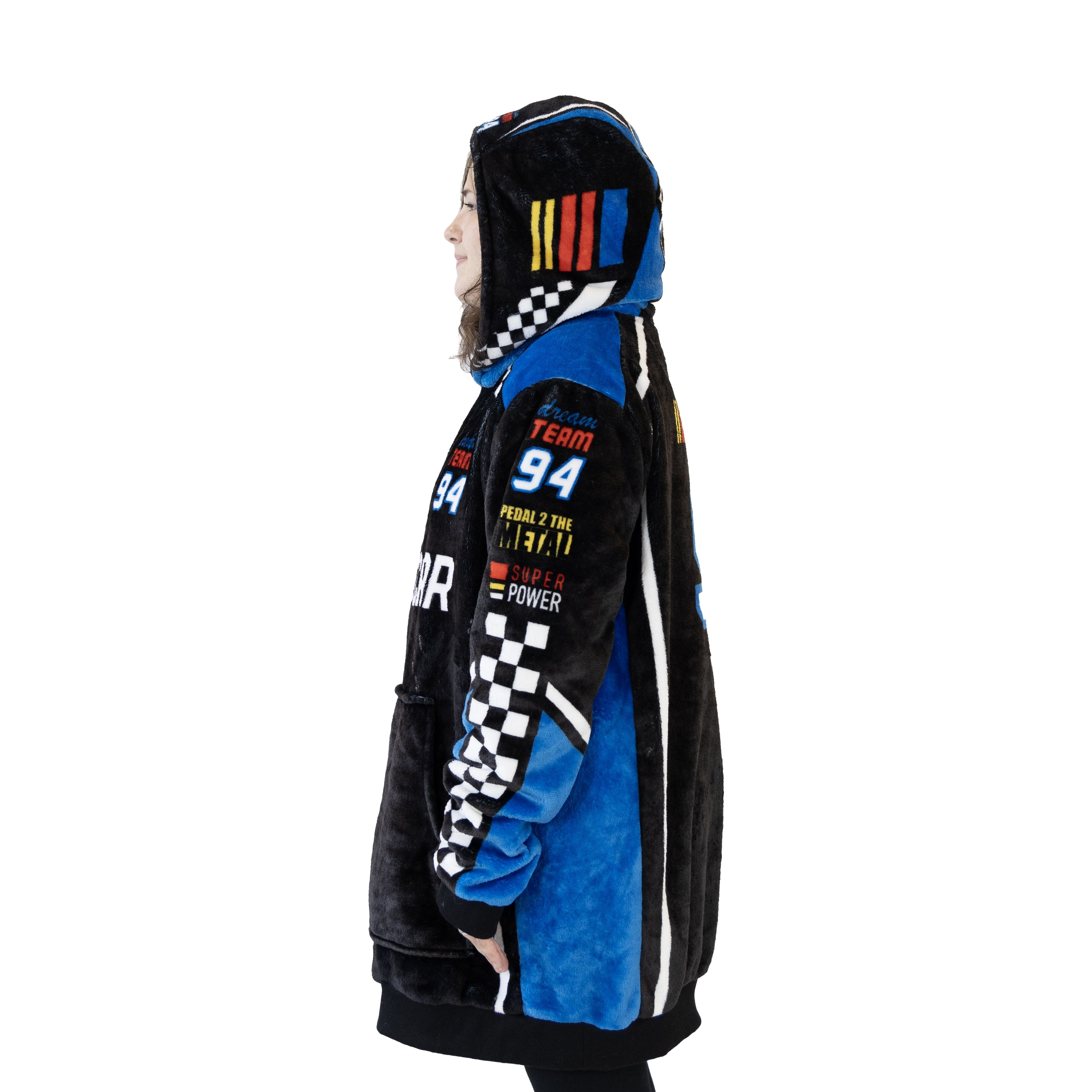 NASCAR Racing Suit Snugible (Black) | Blanket Hoodie & Pillow