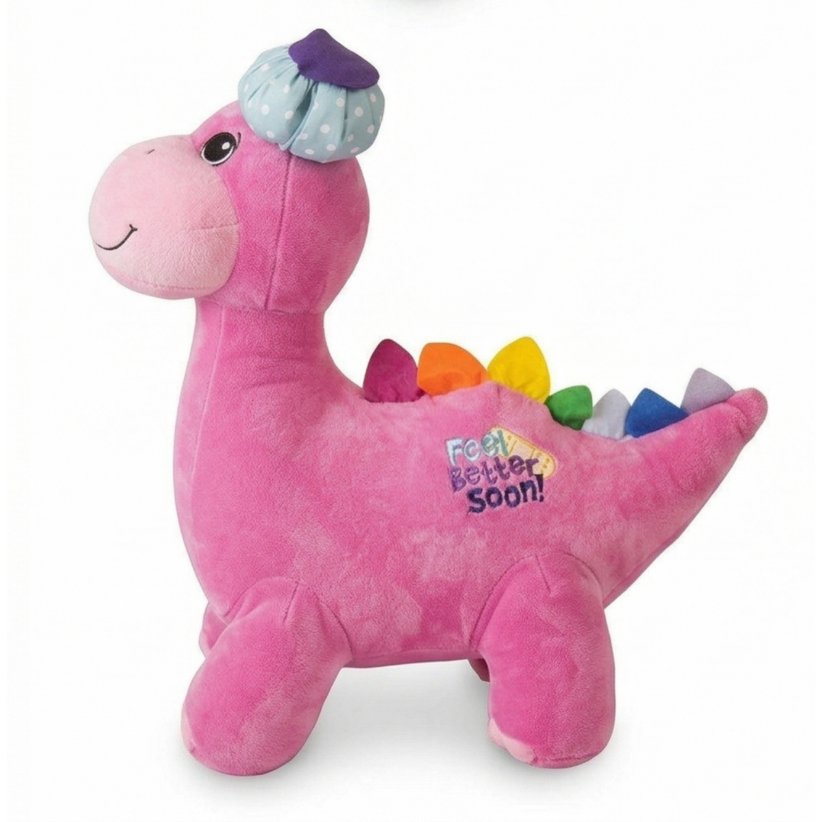 "Delia" the 18in Feel Better Soon Pink Plush Dinosaur
