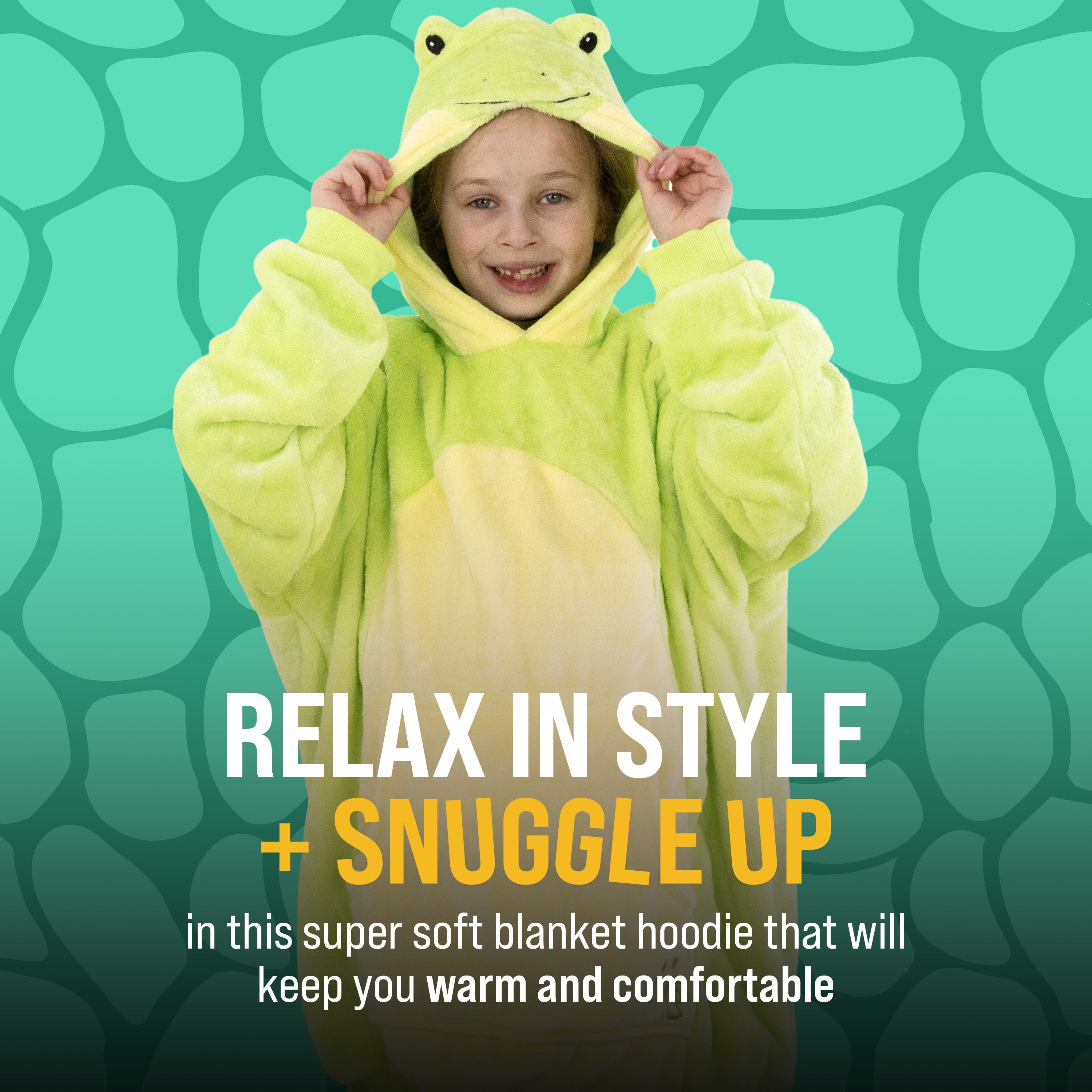 Frog Blanket Hoodie for Kids | 2-in-1 Wearable Blanket & Plush Pillow