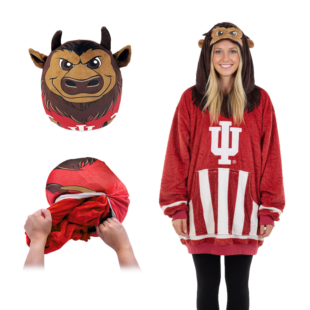 PRE-ORDER: University of Indiana Hoosier The Bison Adult Snugible