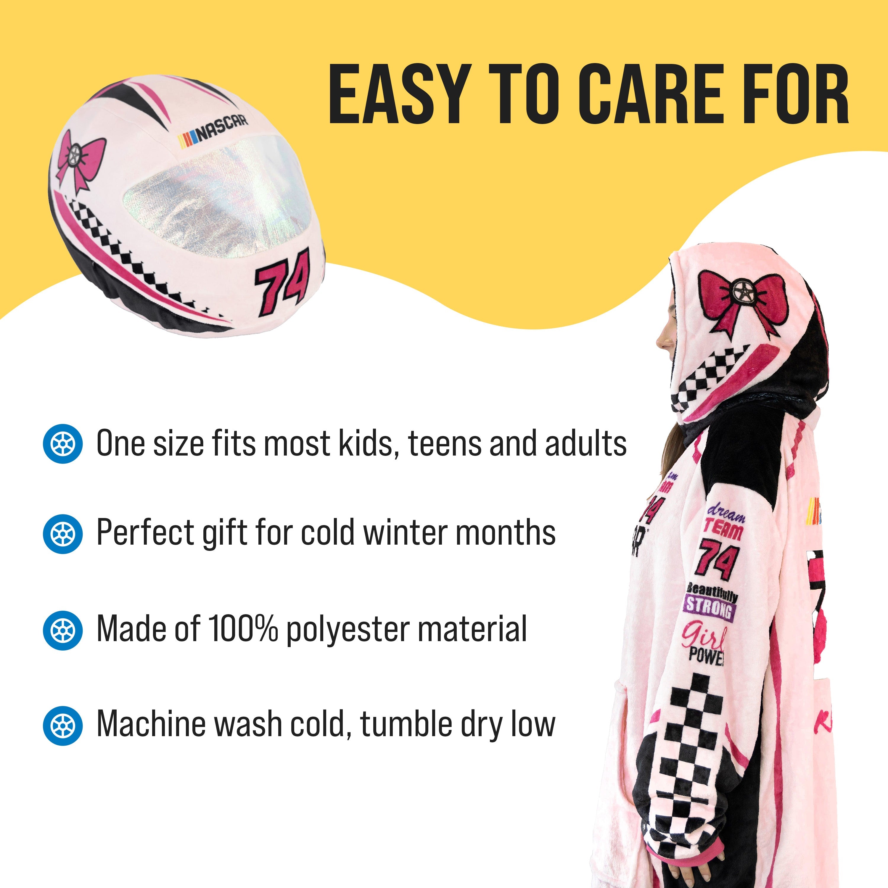 NASCAR Racing Suit Snugible (Pink) | Blanket Hoodie & Pillow