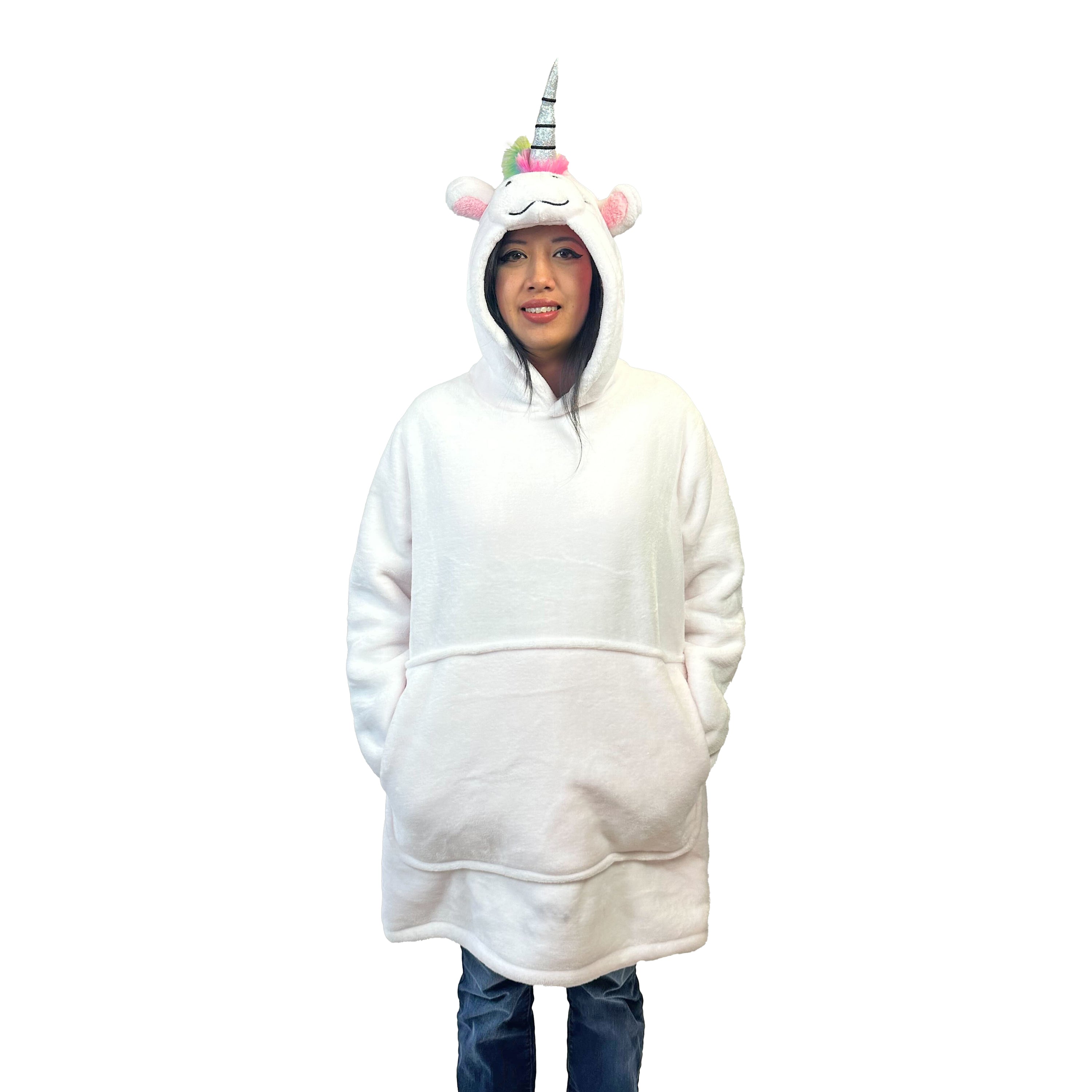 Unicorn Blanket Hoodie | Soft Wearable Blanket for Kids & Adults