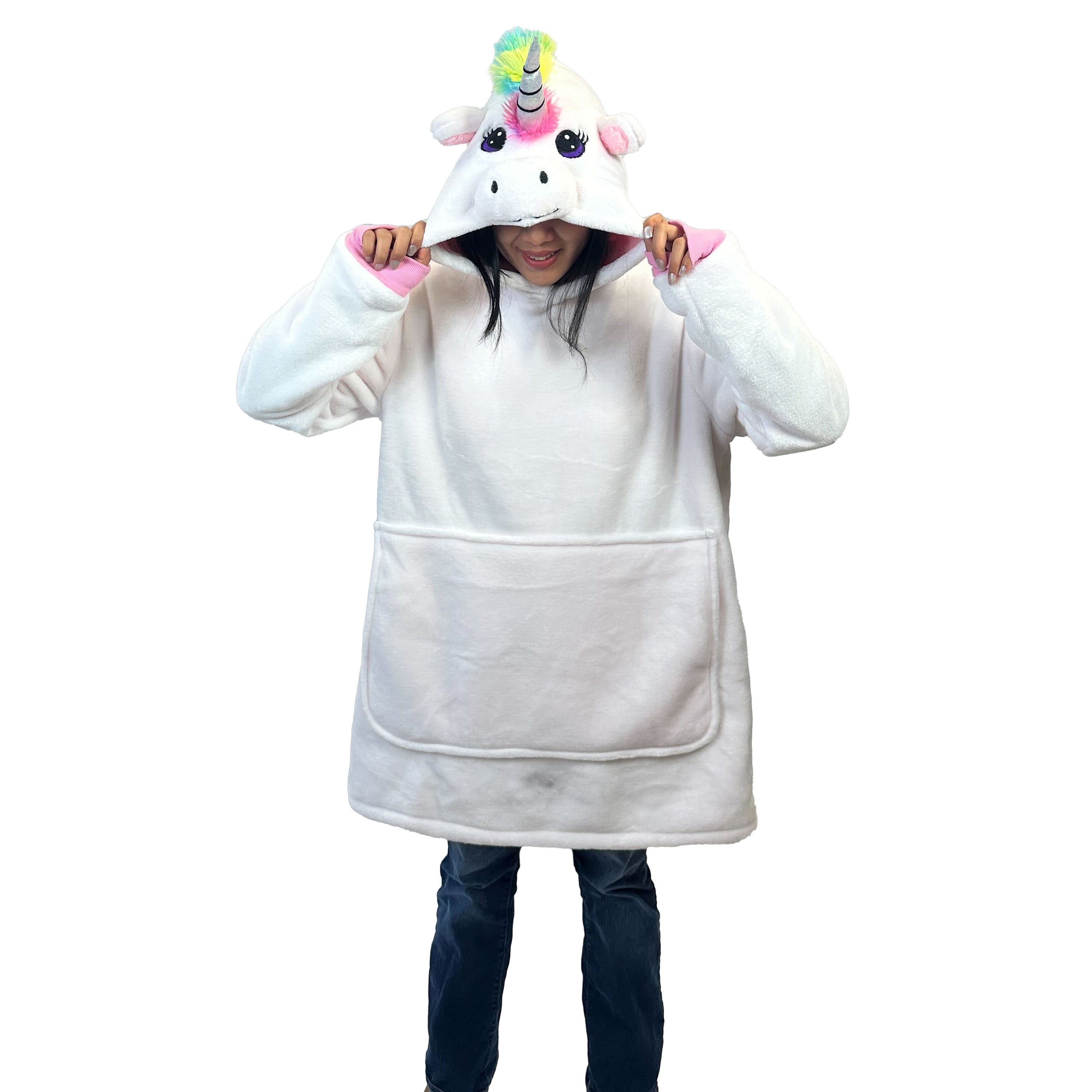 Unicorn Blanket Hoodie | Soft Wearable Blanket for Kids & Adults