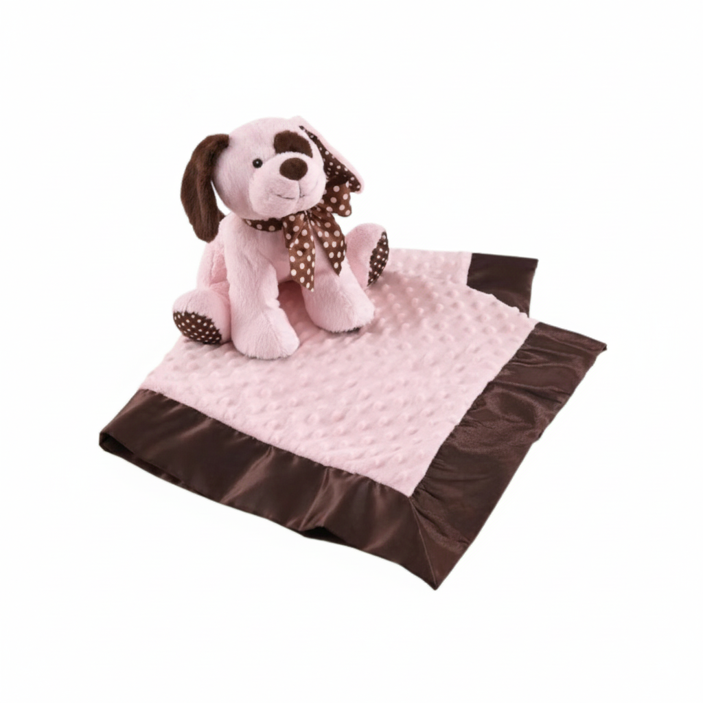 "Winky" the 10.5in Pink Plush Puppy and Blanket Set by KidKraft