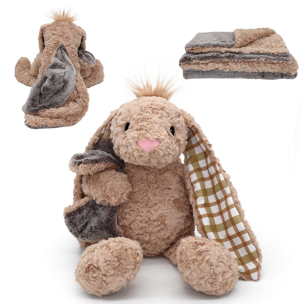 Plushible Blanket Bestie Benny 2-n-1 Stuffed Animal and Blanket Set