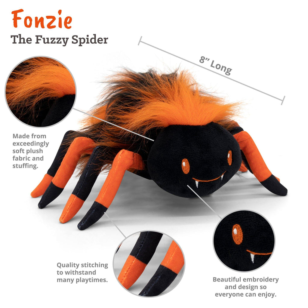 Plushible Plush Plushible Fonzie the Fuzzy Spider 8"
