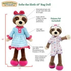 Sharewood Forest Friends 18 Inch Rag Doll Sofie the Sloth