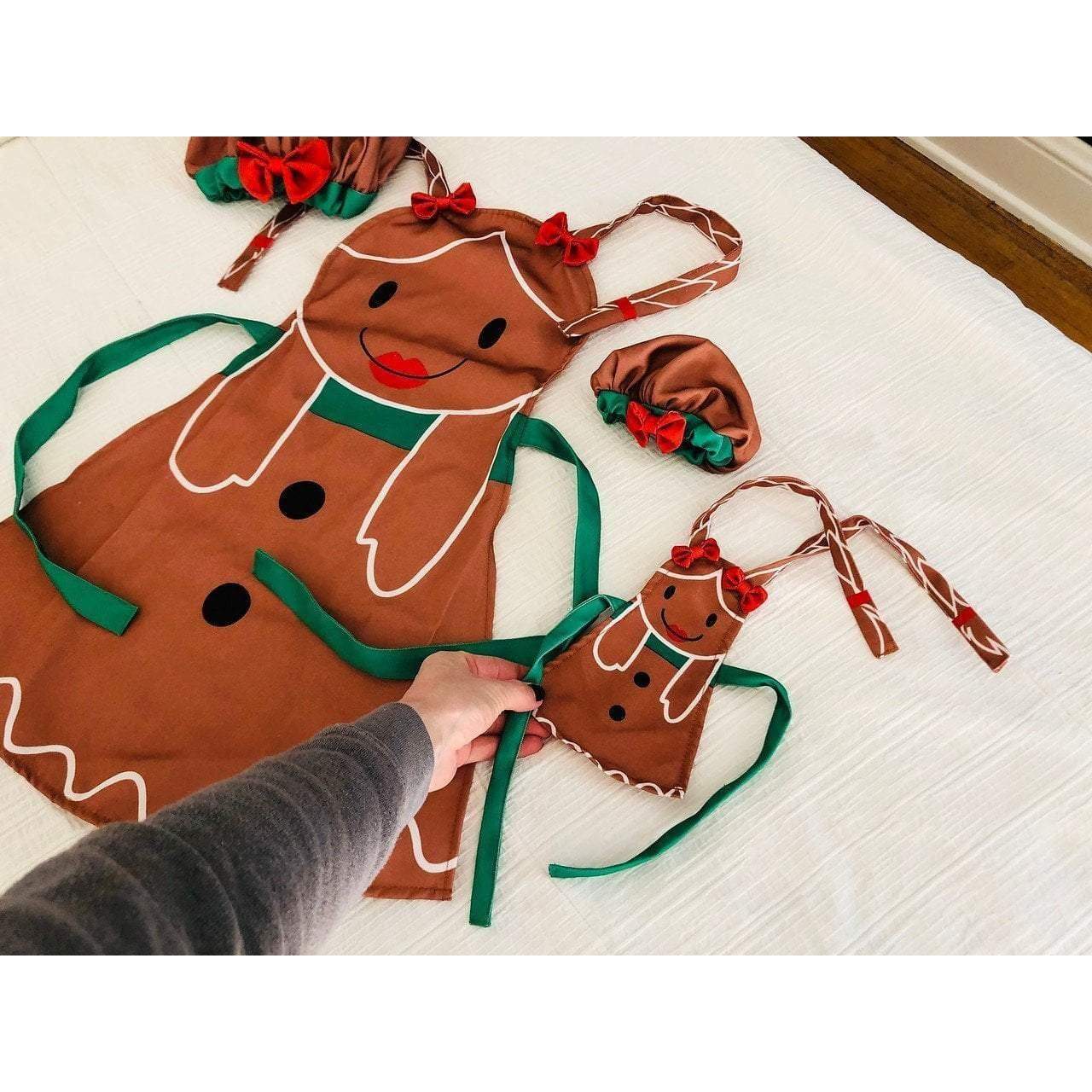 Plushible.comDoll & Action Figure AccessoriesHoliday Outfit Set | Matching Gingerbread 18 Inch Doll & Child's Apron