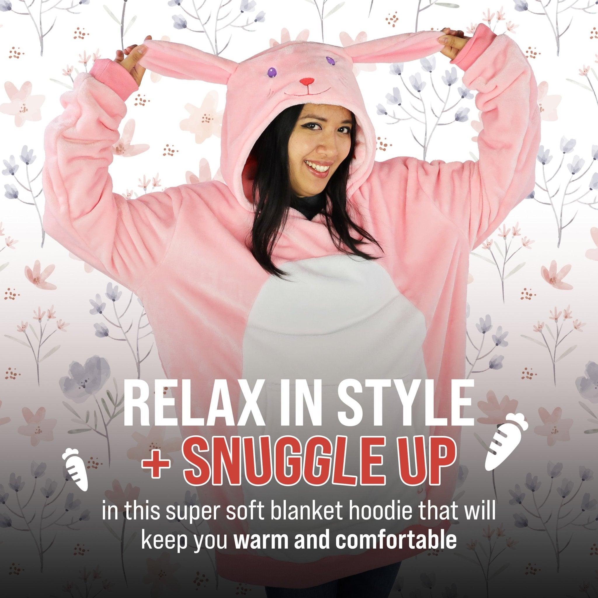 Plushible.comSnugiblesMochi Bunny Adult Snugible | Blanket Hoodie & Pillow
