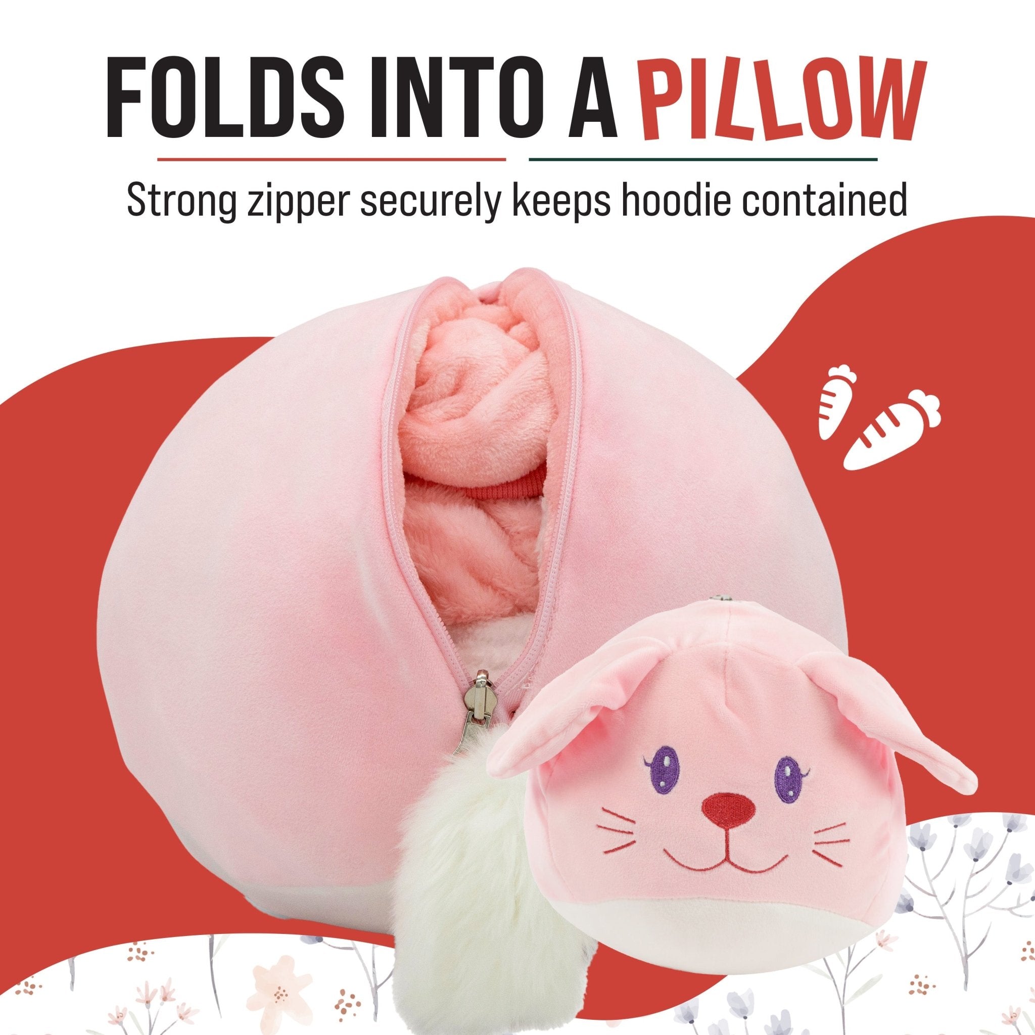 Plushible.comSnugiblesMochi Bunny Kids Snugible | Blanket Hoodie & Pillow