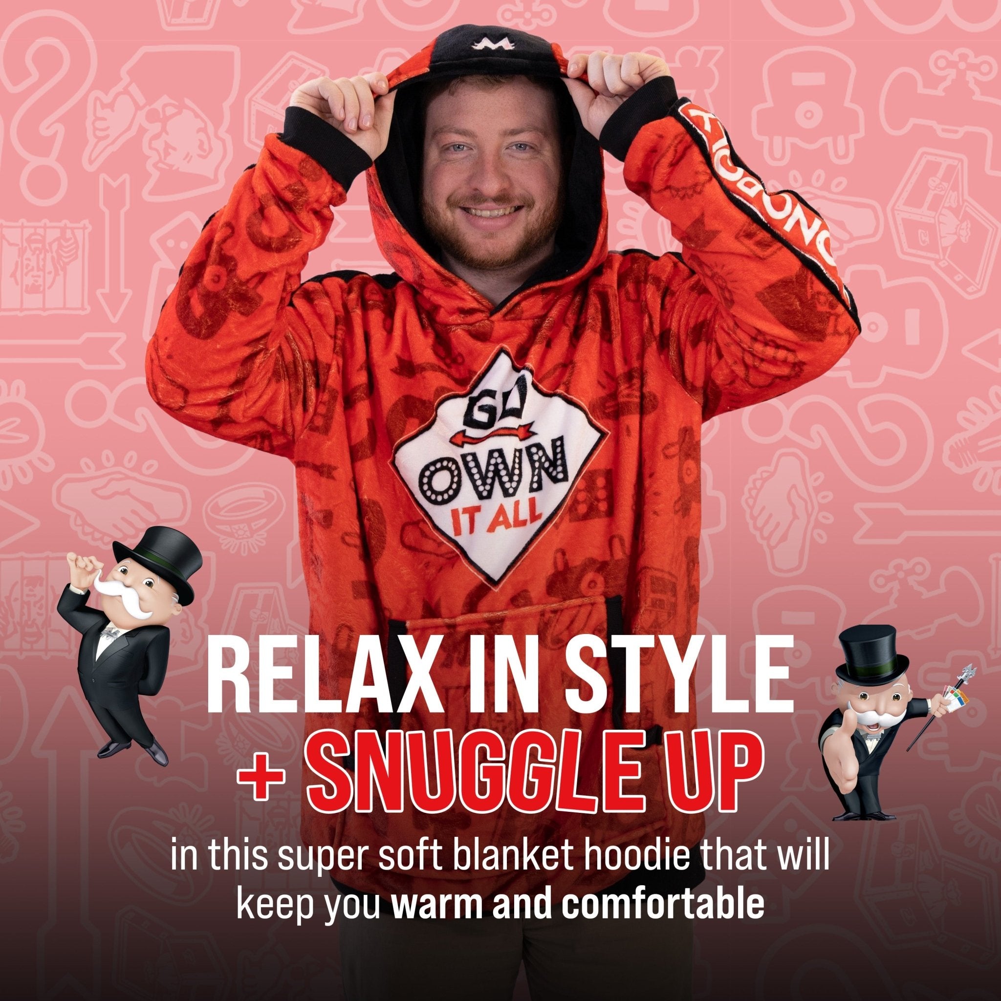 Plushible.comSnugiblesMonopoly Go Own It All Snugible | Blanket Hoodie & Pillow