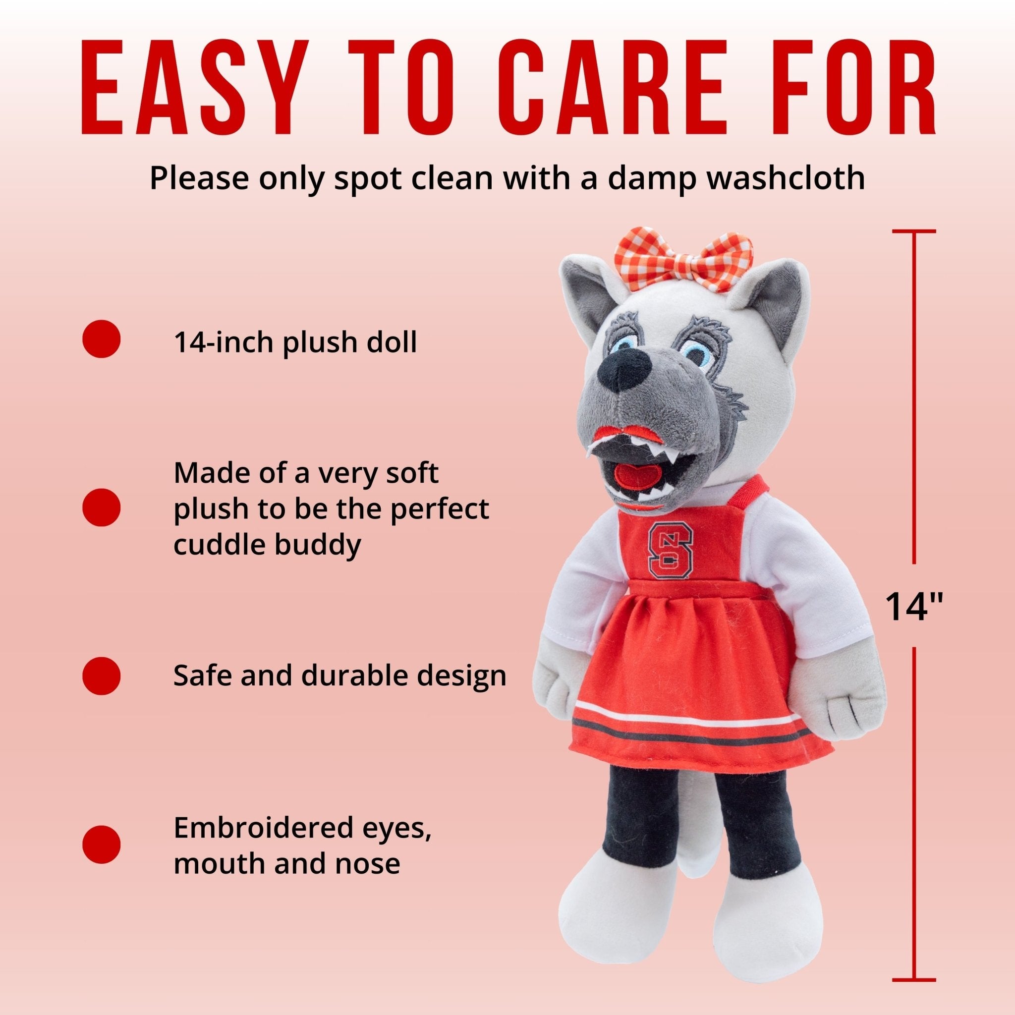 Plushible.comPlush FigureNorth Carolina State University Ms. Wuf 14 Inch Plush Figure