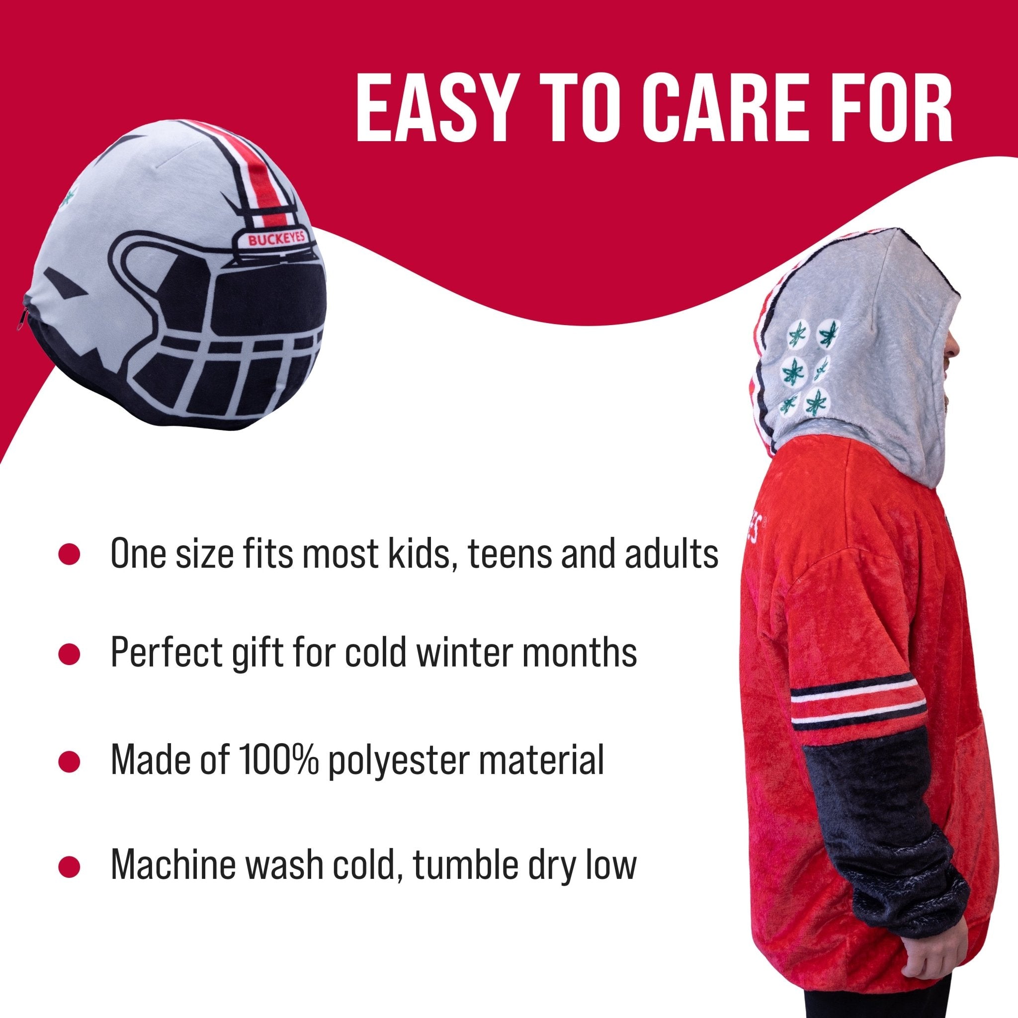 Plushible.comSnugiblesOhio State University Helmet Snugible | Blanket Hoodie & Pillow