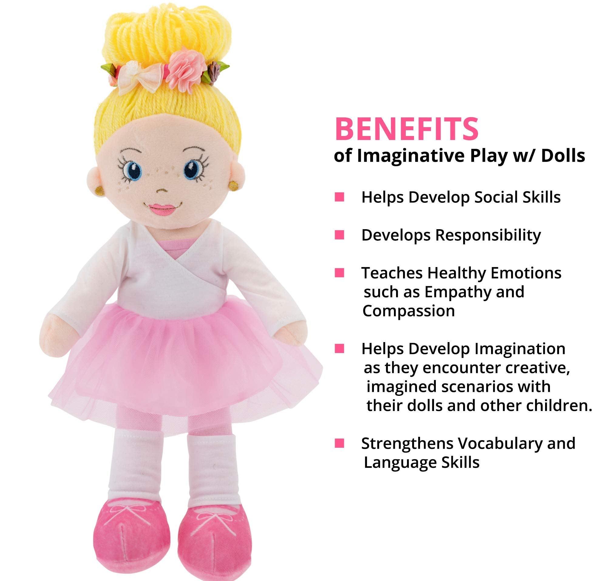 Plushible.com14 Inch Rag DollsPlaytime By Eimmie 14 Inch Rag Doll Eimmie Ballerina Dancer