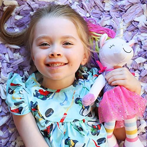 Sharewood Forest Friends 14 Inch Rag Doll Piper the Unicorn - Plushible.com