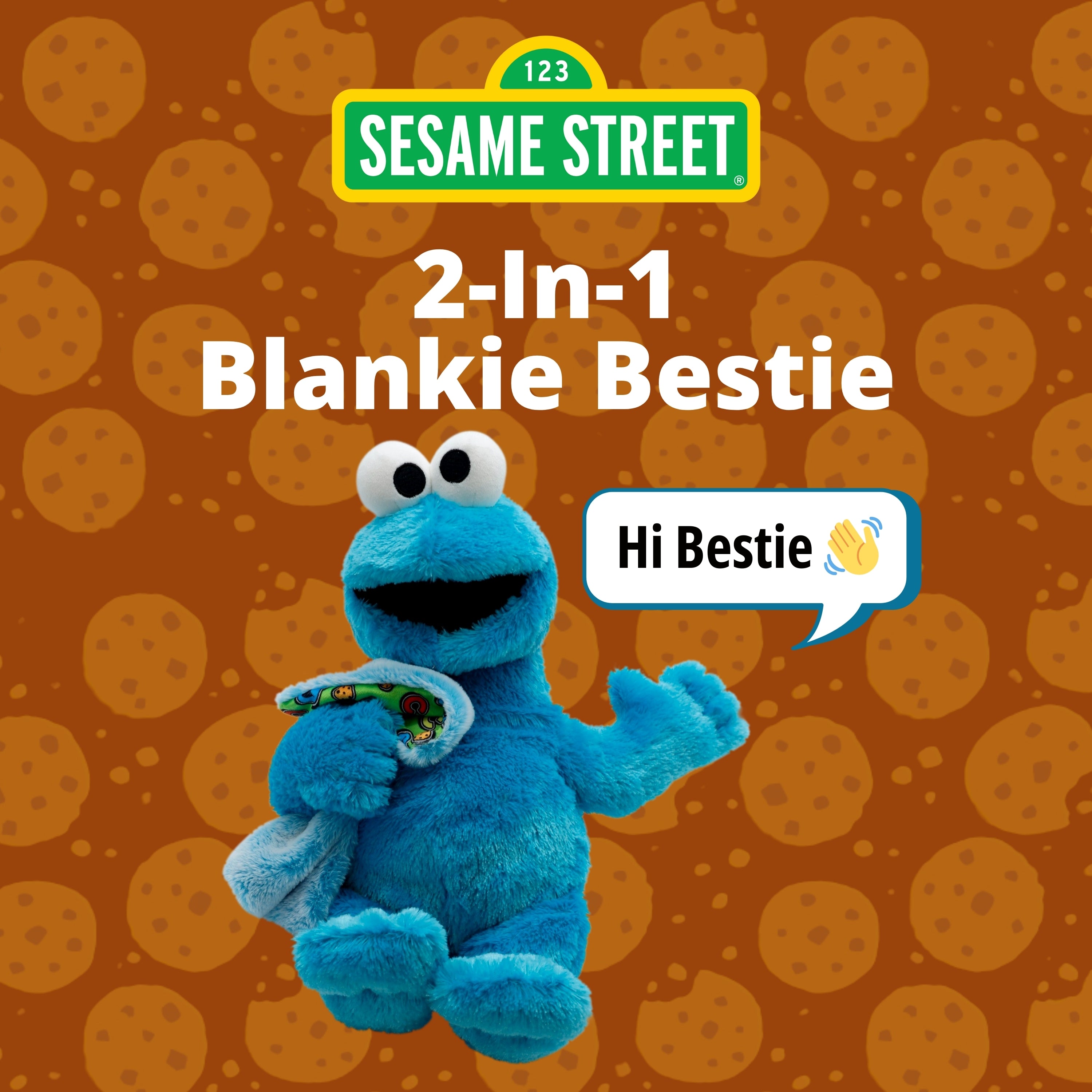 Sesame Street Cookie Monster Blankie Bestie