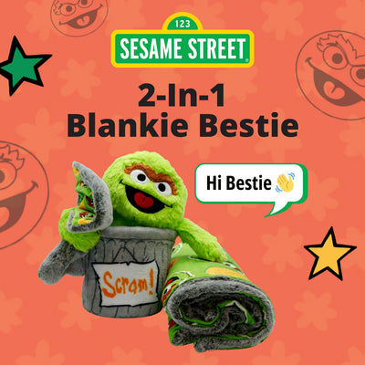 Sesame Street Oscar The Grouch Blankie Bestie