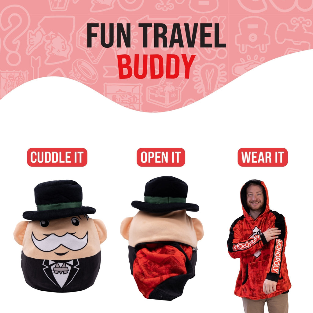 Plushible.comSnugibles$1 Monopoly Go Own It All Snugible | Blanket Hoodie & Pillow