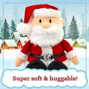 Plushible Seasonal & Holiday Decorations 12 Inch 12 Inch Inch Santa Plush Bling on belt