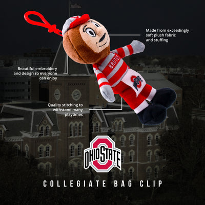 Ohio State University Brutus Mascot Bag Clip