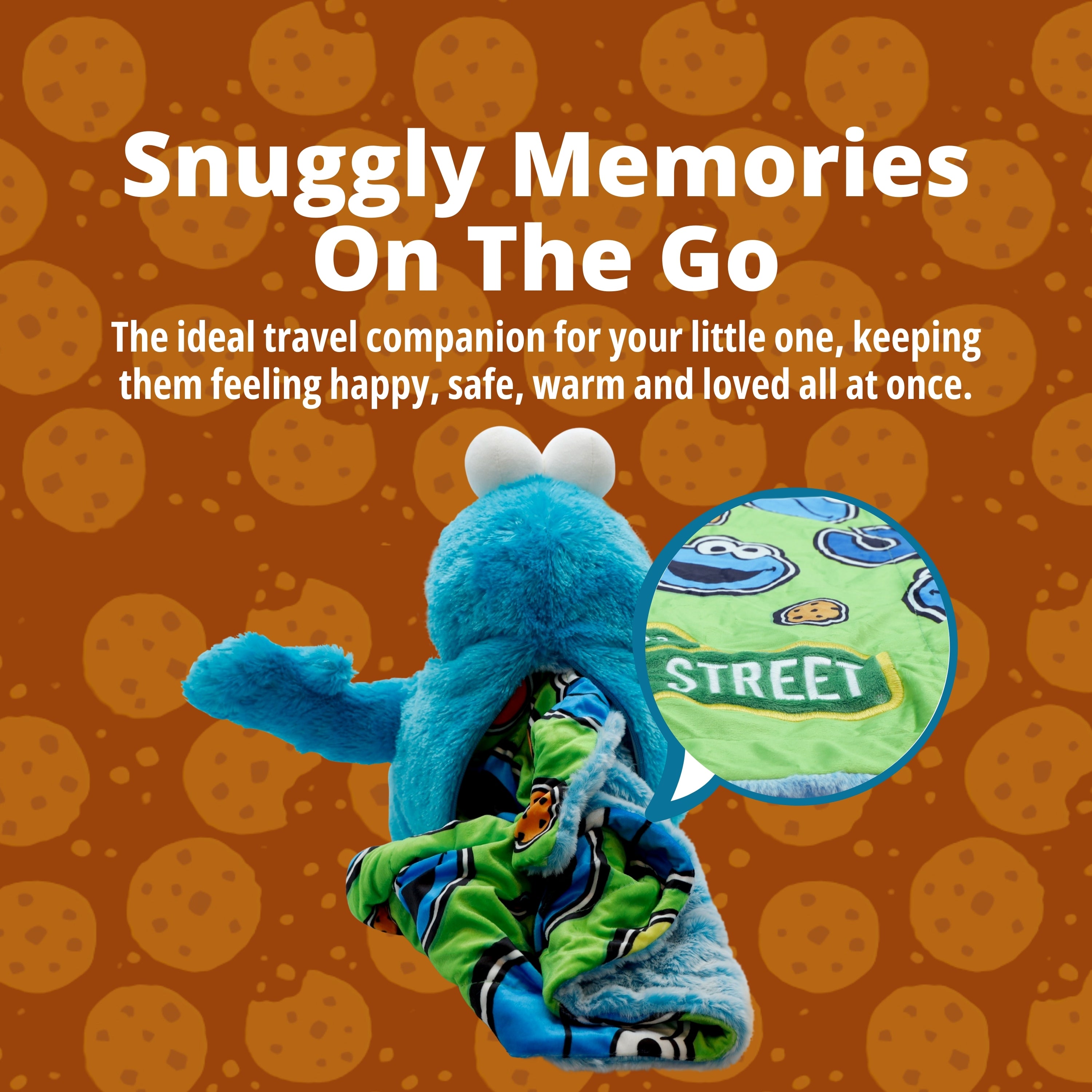 Sesame Street Cookie Monster Blankie Bestie