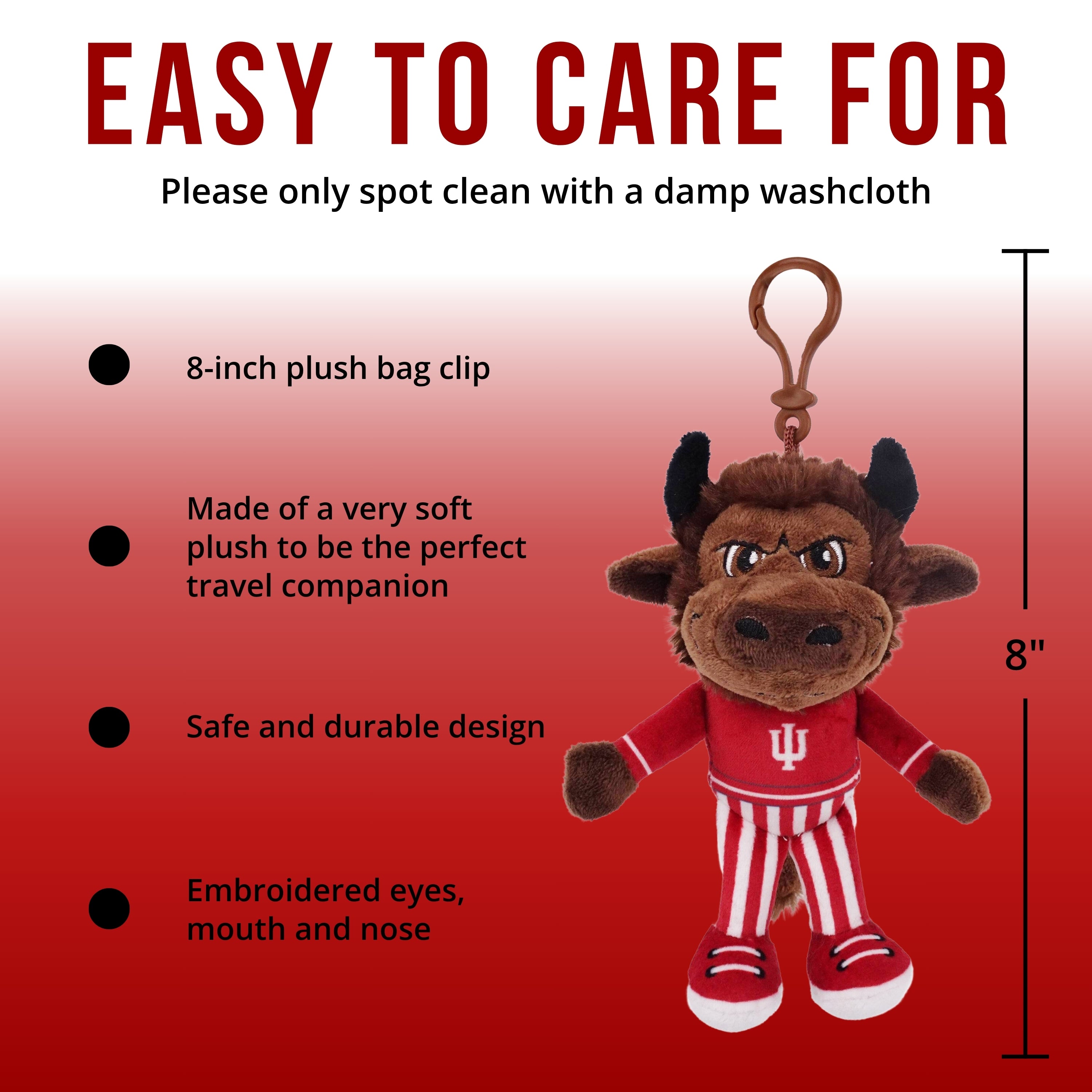 PRE-ORDER Indiana University Hoosier The Bison Backpack Clip