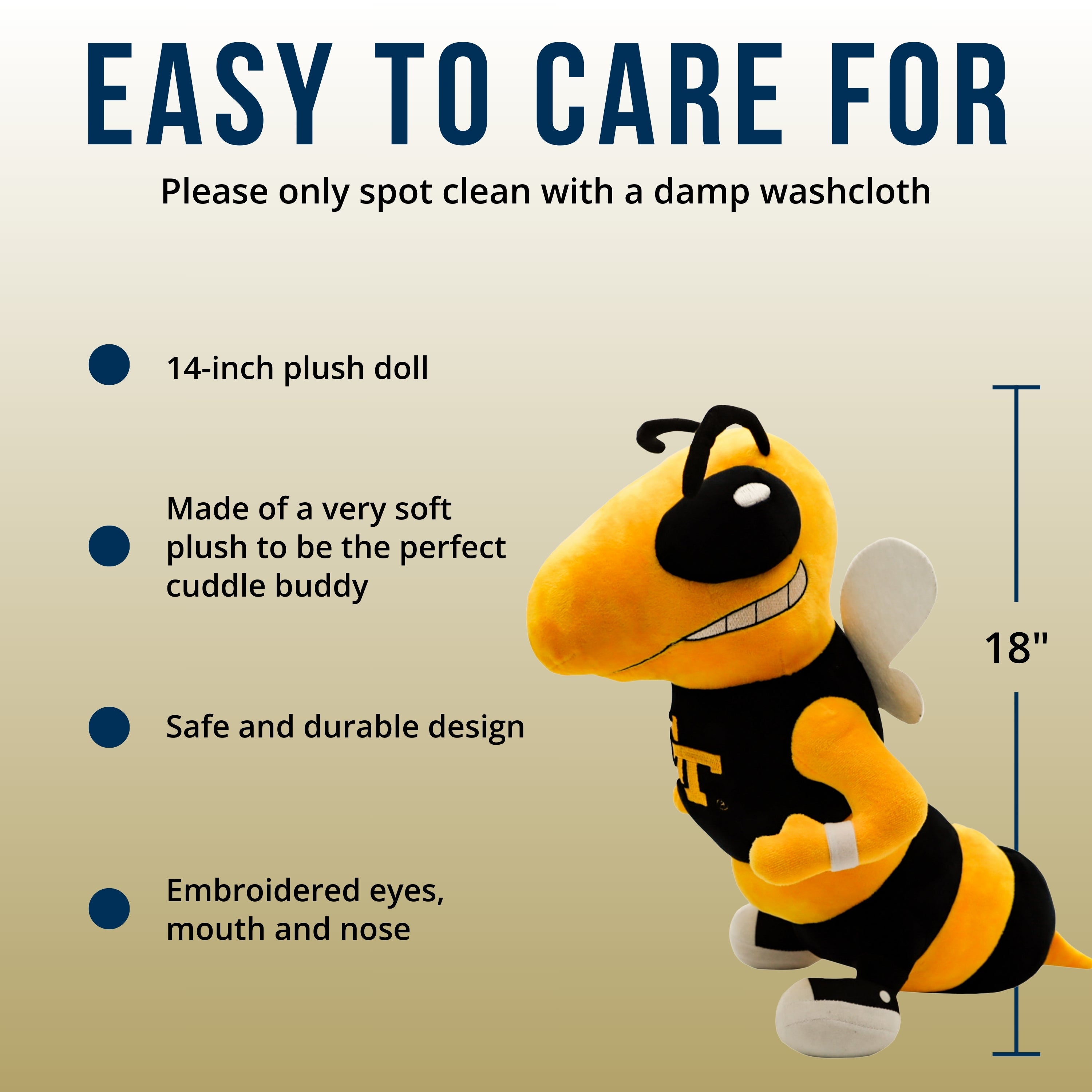 Georgia Tech Buzz Bee 18 Inch Plush Figure