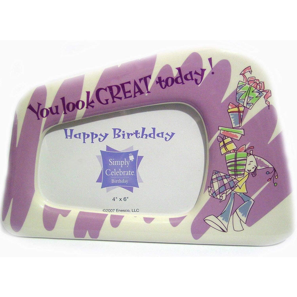 Enesco Furniture 4x6 Ceramic 'You look Great Today' Photo Frame by Enesco