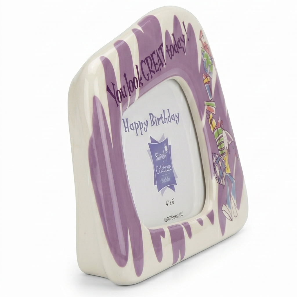 4x6 Ceramic You look Great Today Photo Frame by Enesco