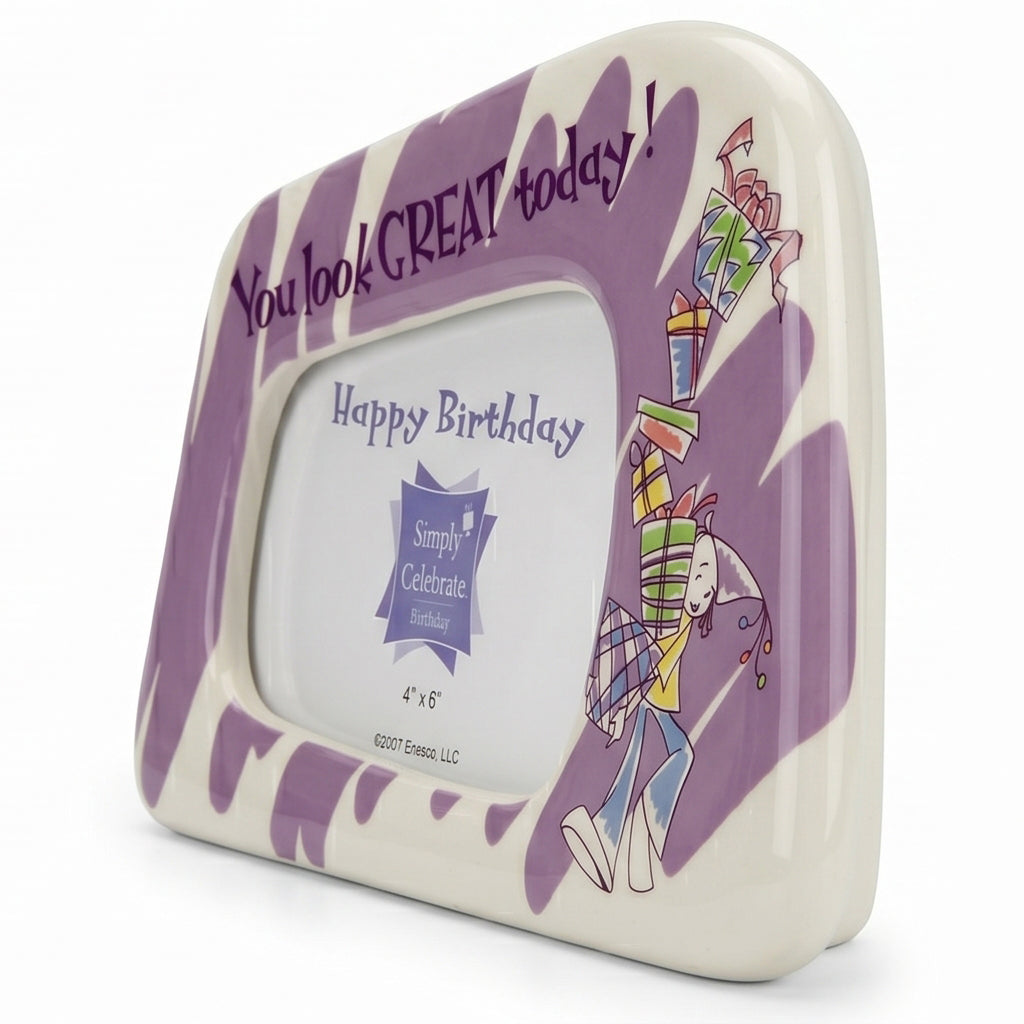 4x6 Ceramic You look Great Today Photo Frame by Enesco