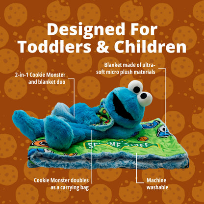 Sesame Street Cookie Monster Blankie Bestie