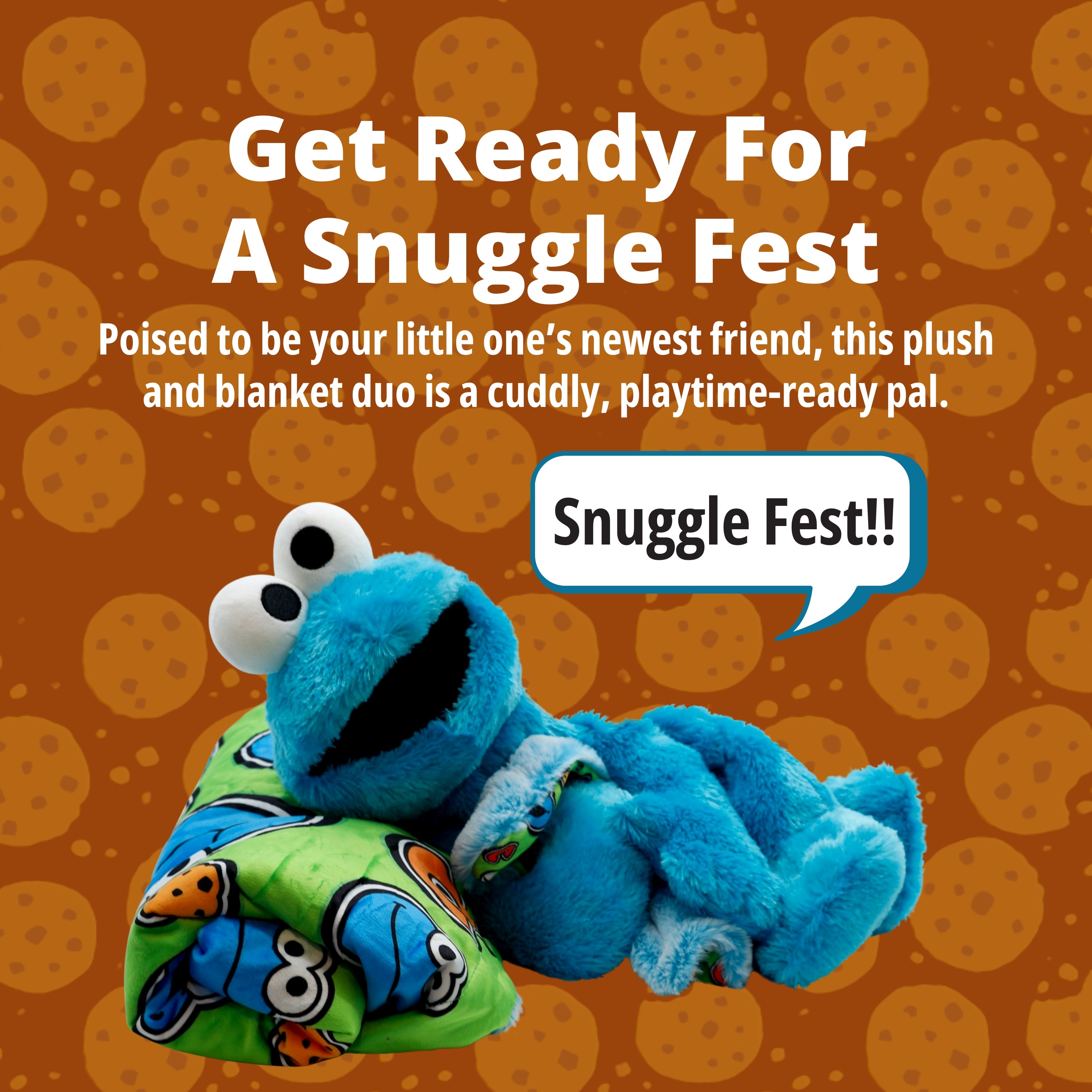 Sesame Street Cookie Monster Blankie Bestie