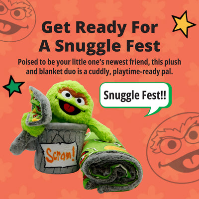 Sesame Street Oscar The Grouch Blankie Bestie