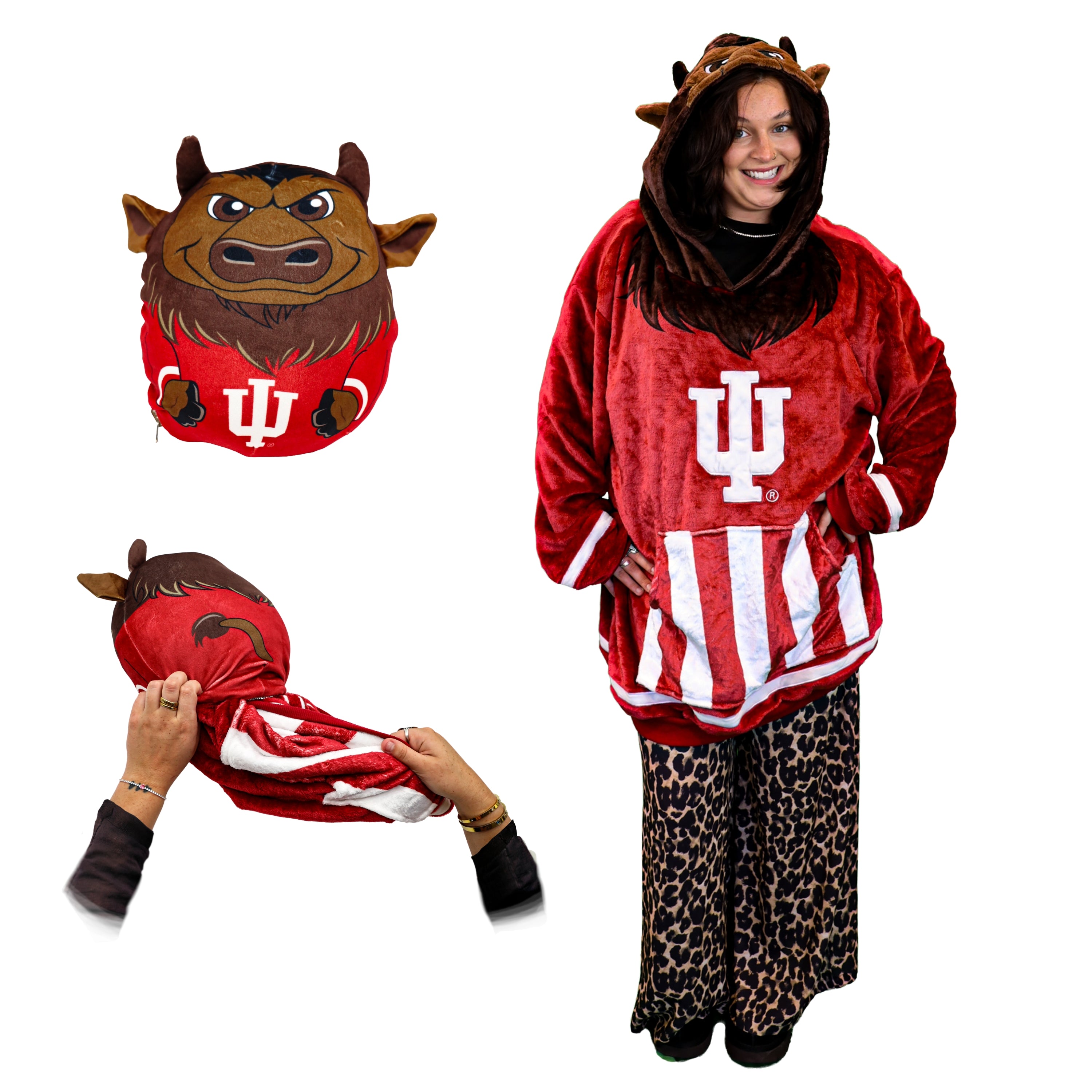 PRE-ORDER: Indiana University Hoosier The Bison Adult Snugible